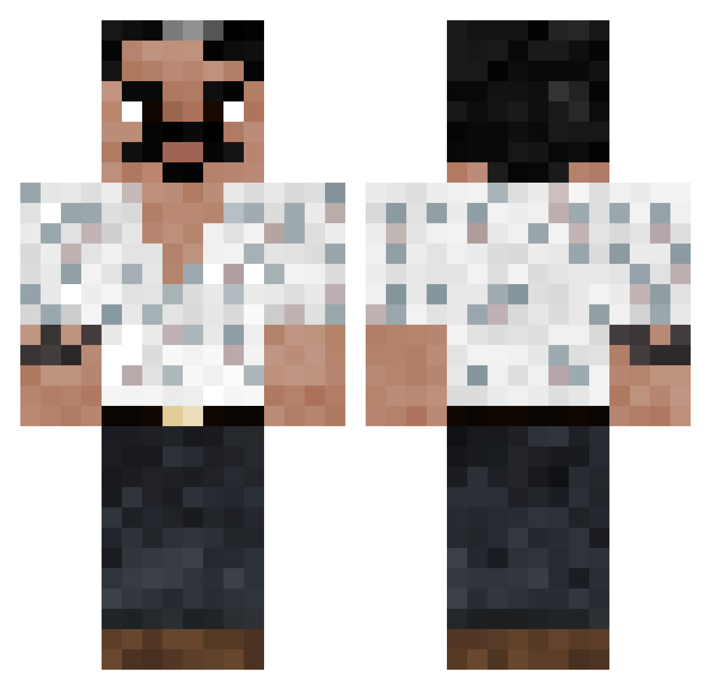 ItzPewpew_ Minecraft skin, front and back view