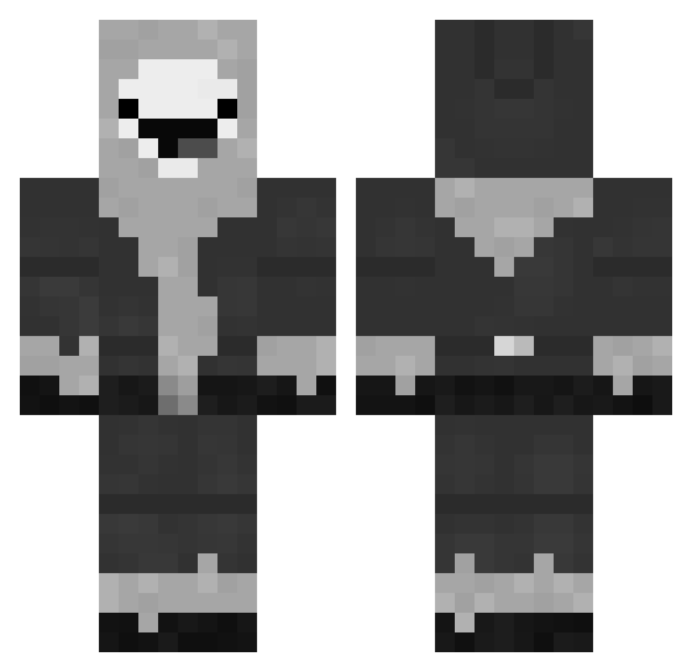 mlqpw17 Minecraft skin, front and back view