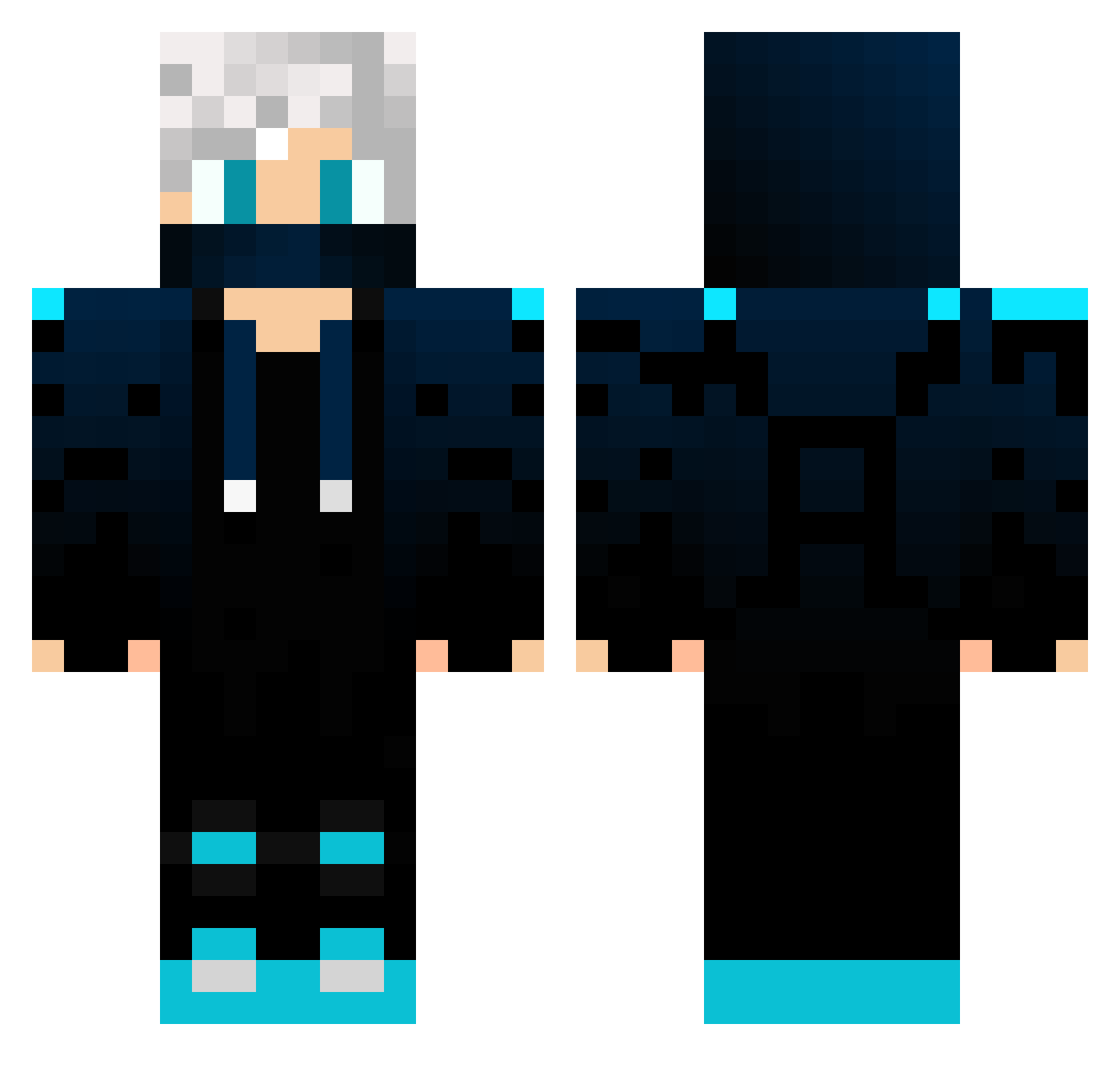 Y77_ Minecraft skin, front and back view