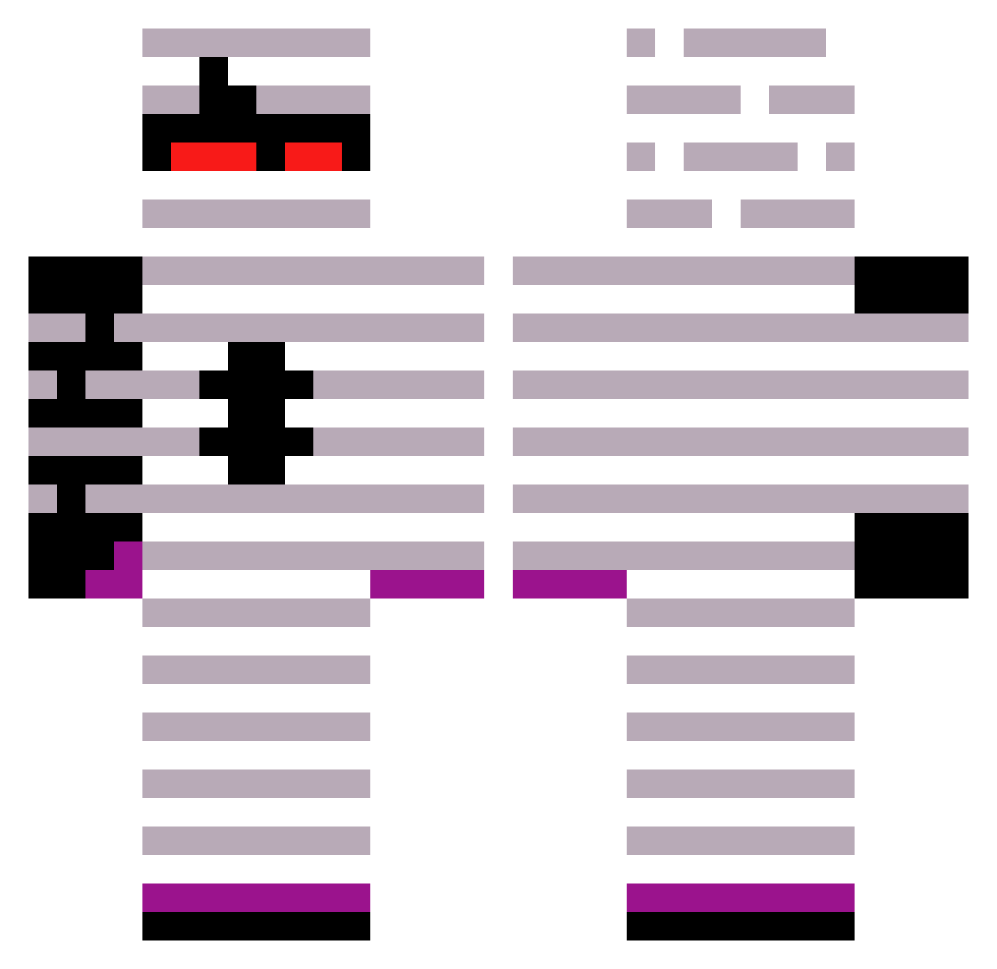 Flanderlol Minecraft skin, front and back view