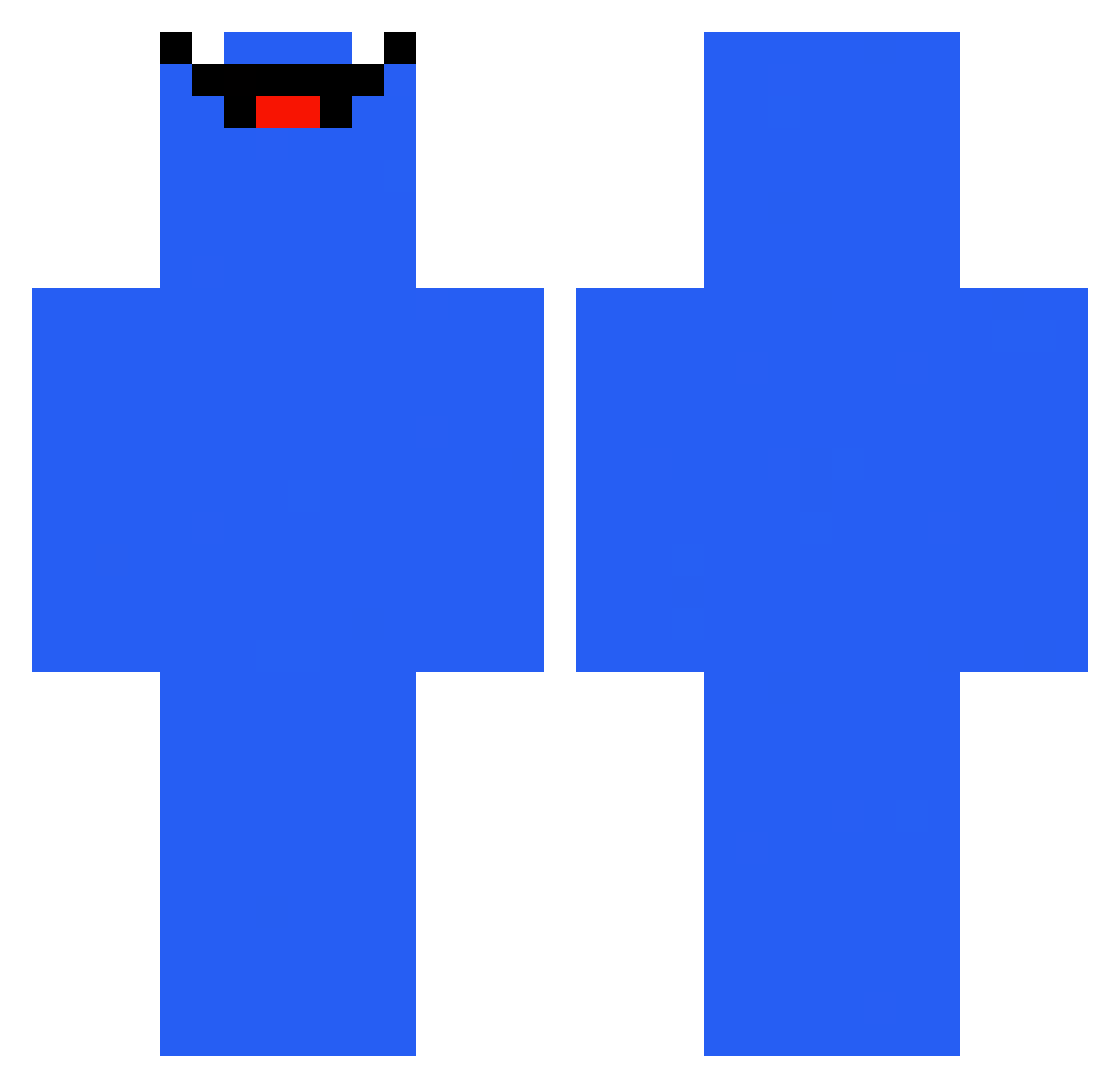 beaupap Minecraft skin, front and back view