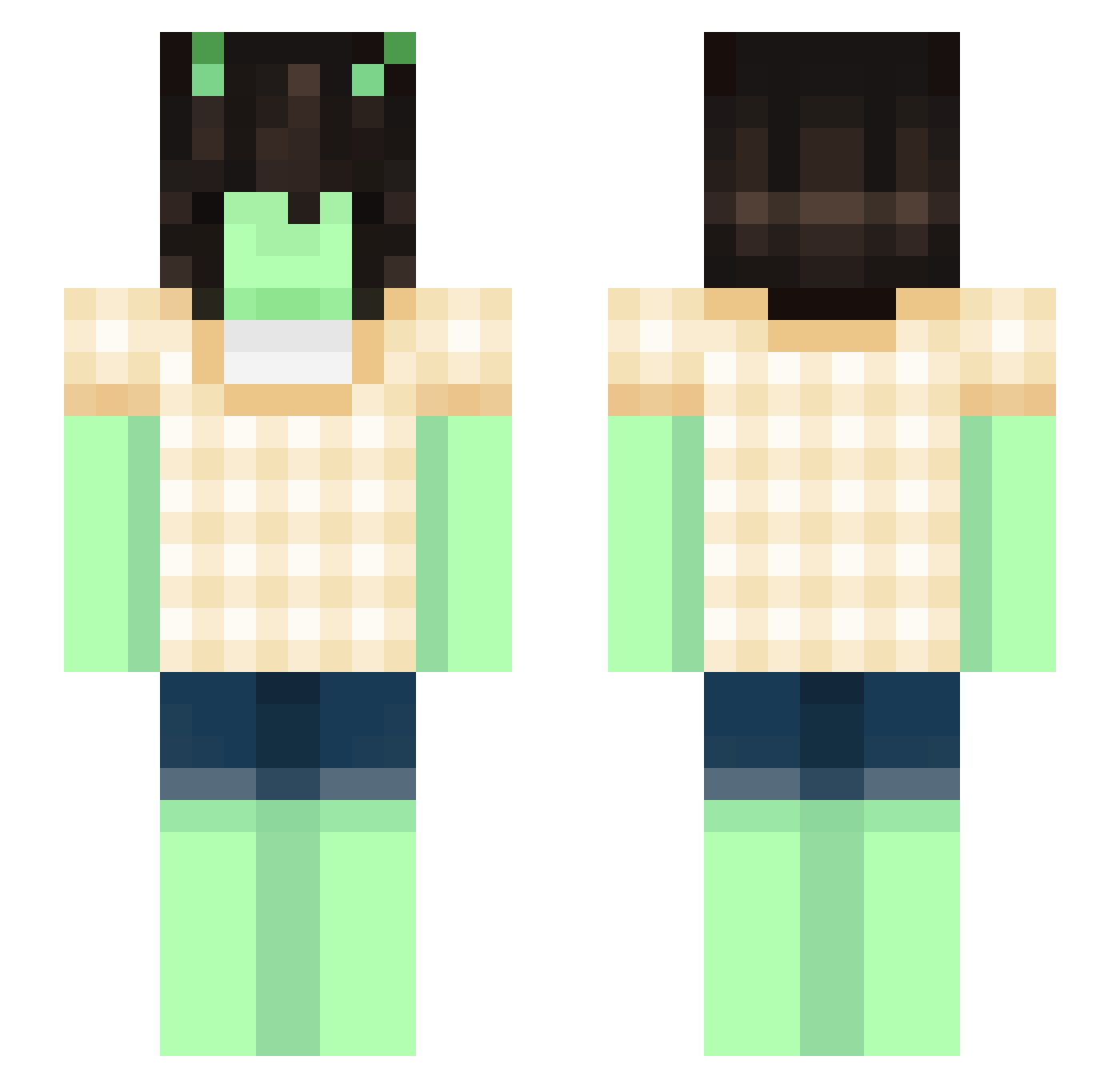 Borris_McSweaty Minecraft skin, front and back view