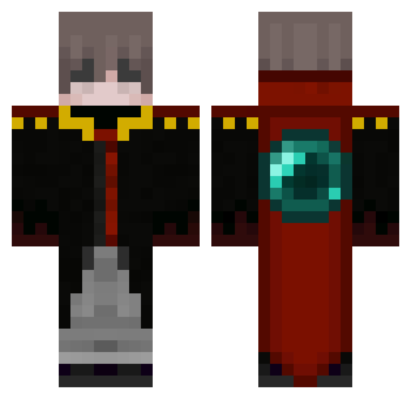 draigiwnl Minecraft skin, front and back view