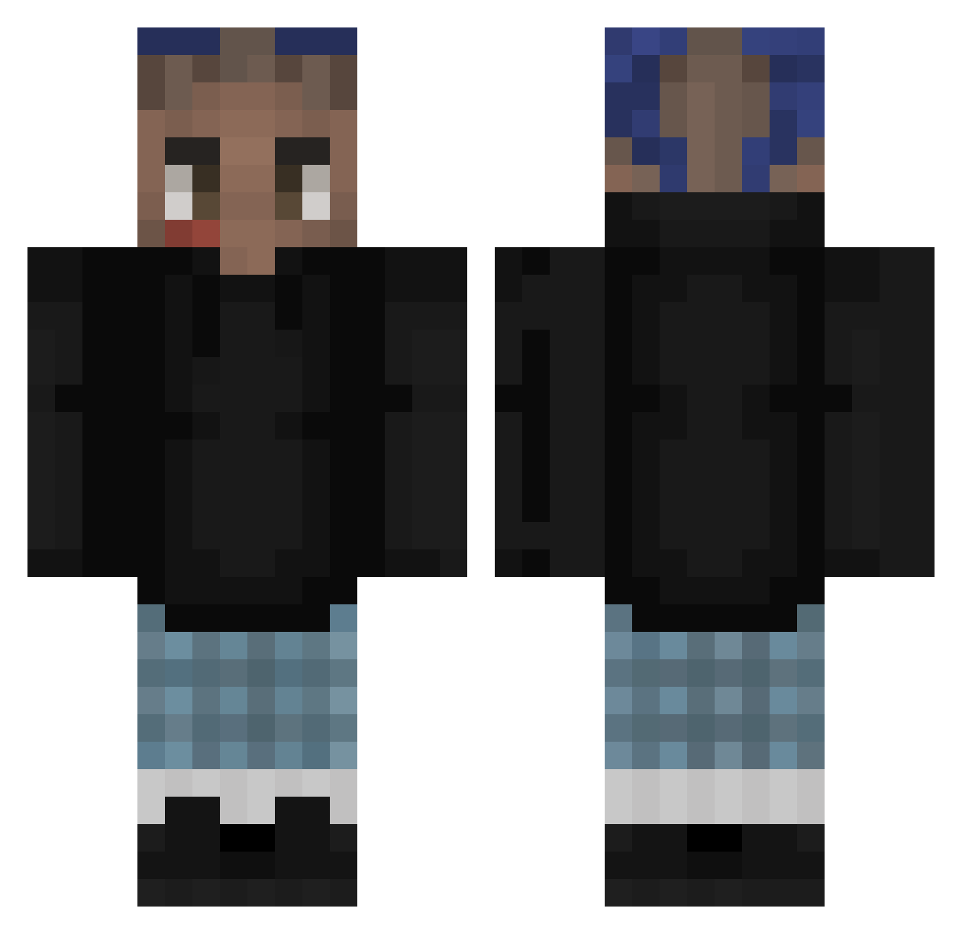 Kevsboy Minecraft skin, front and back view