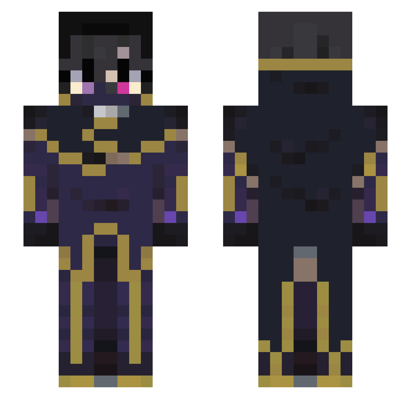 Ma4rkz Minecraft skin, front and back view