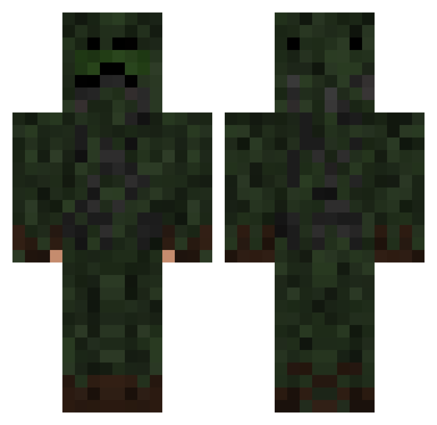 Nix_Brawlhalla Minecraft skin, front and back view