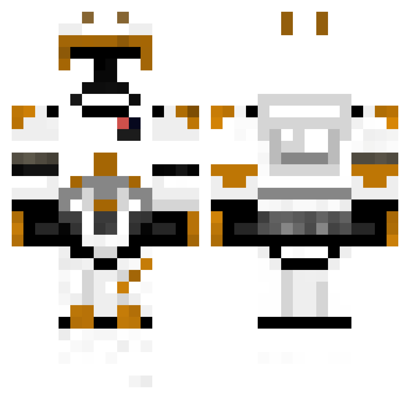 cuebrquin Minecraft skin, front and back view