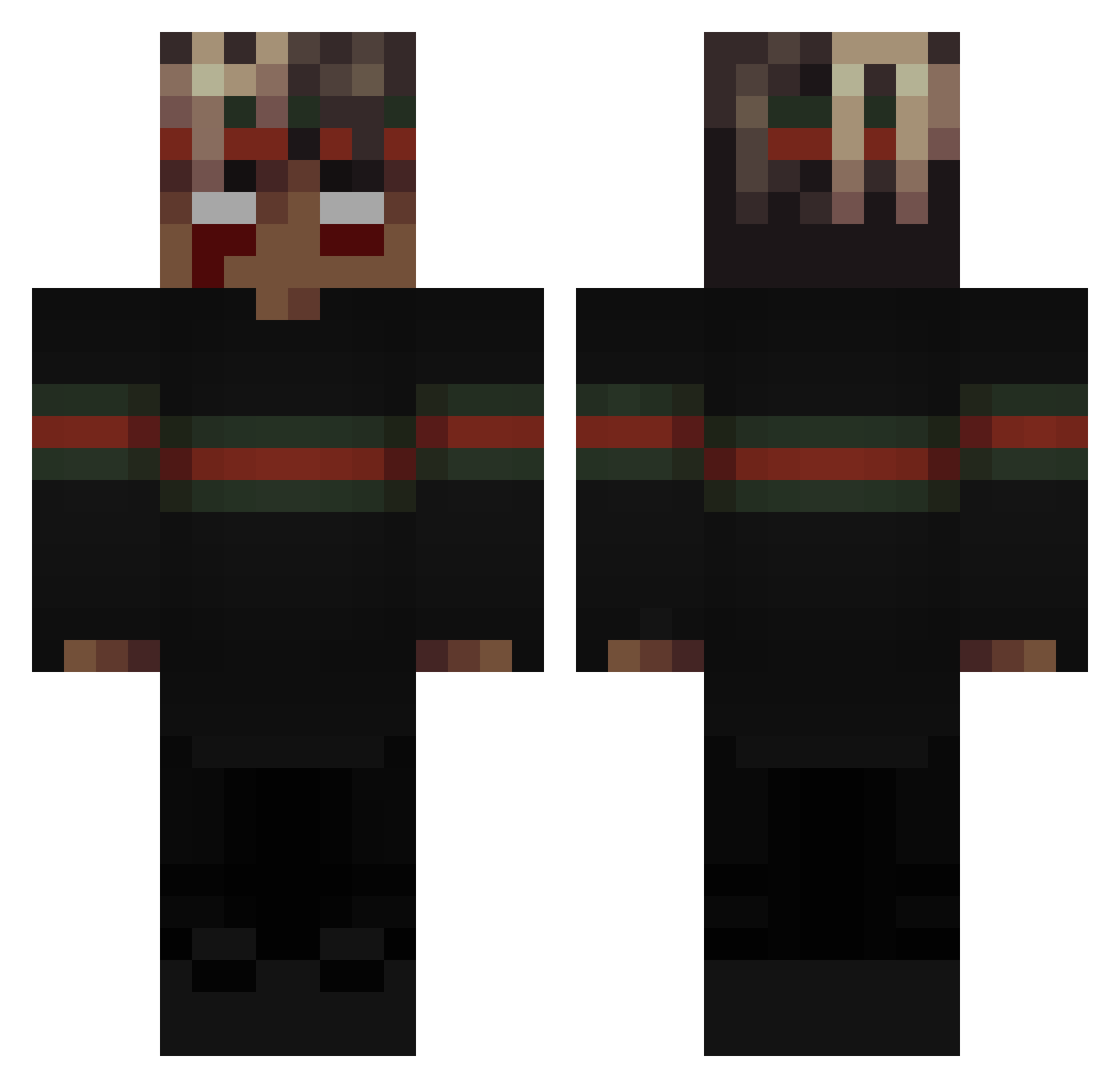 zMateuszPvP Minecraft skin, front and back view