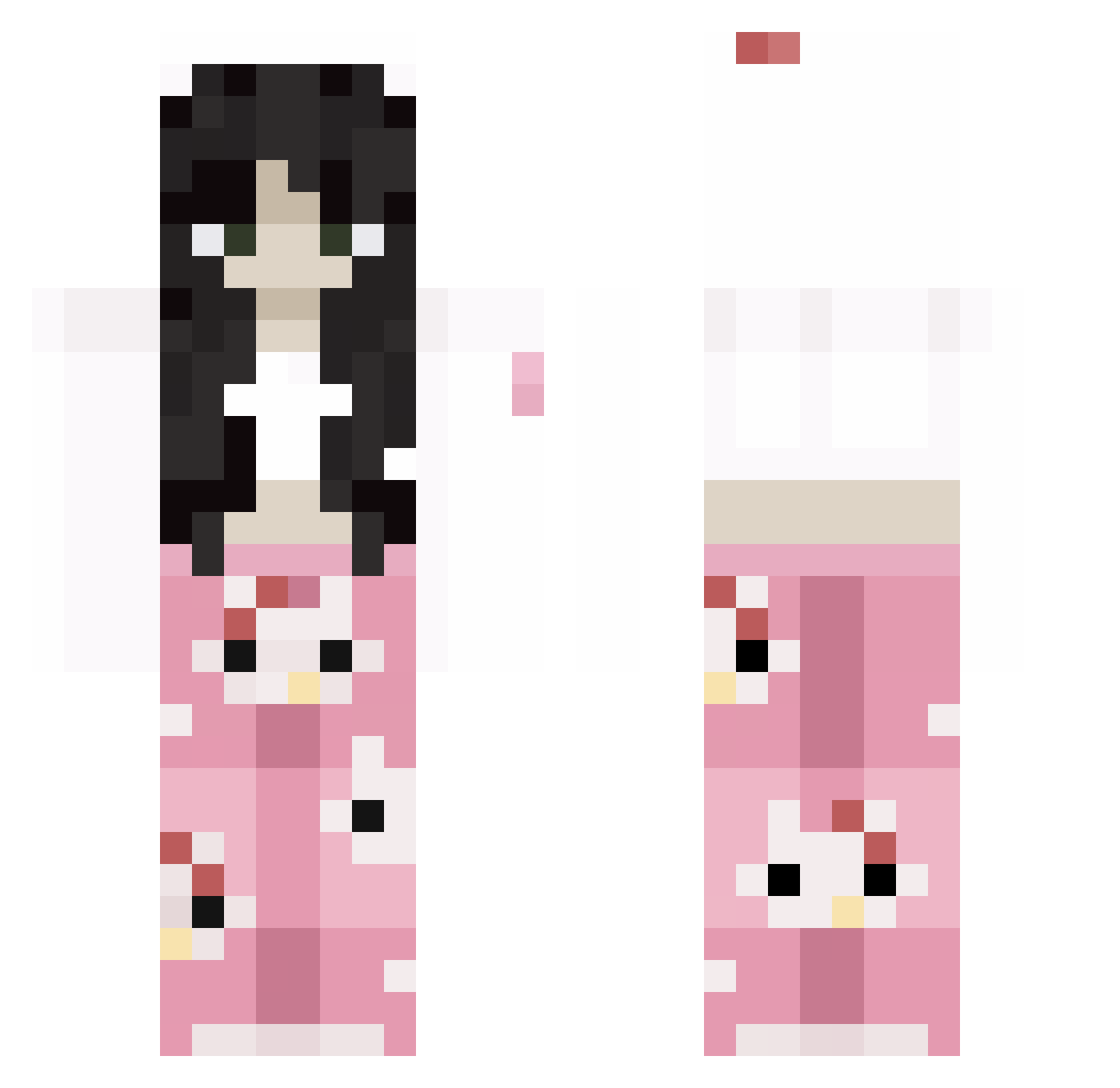 CrunchyFrog46 Minecraft skin, front and back view