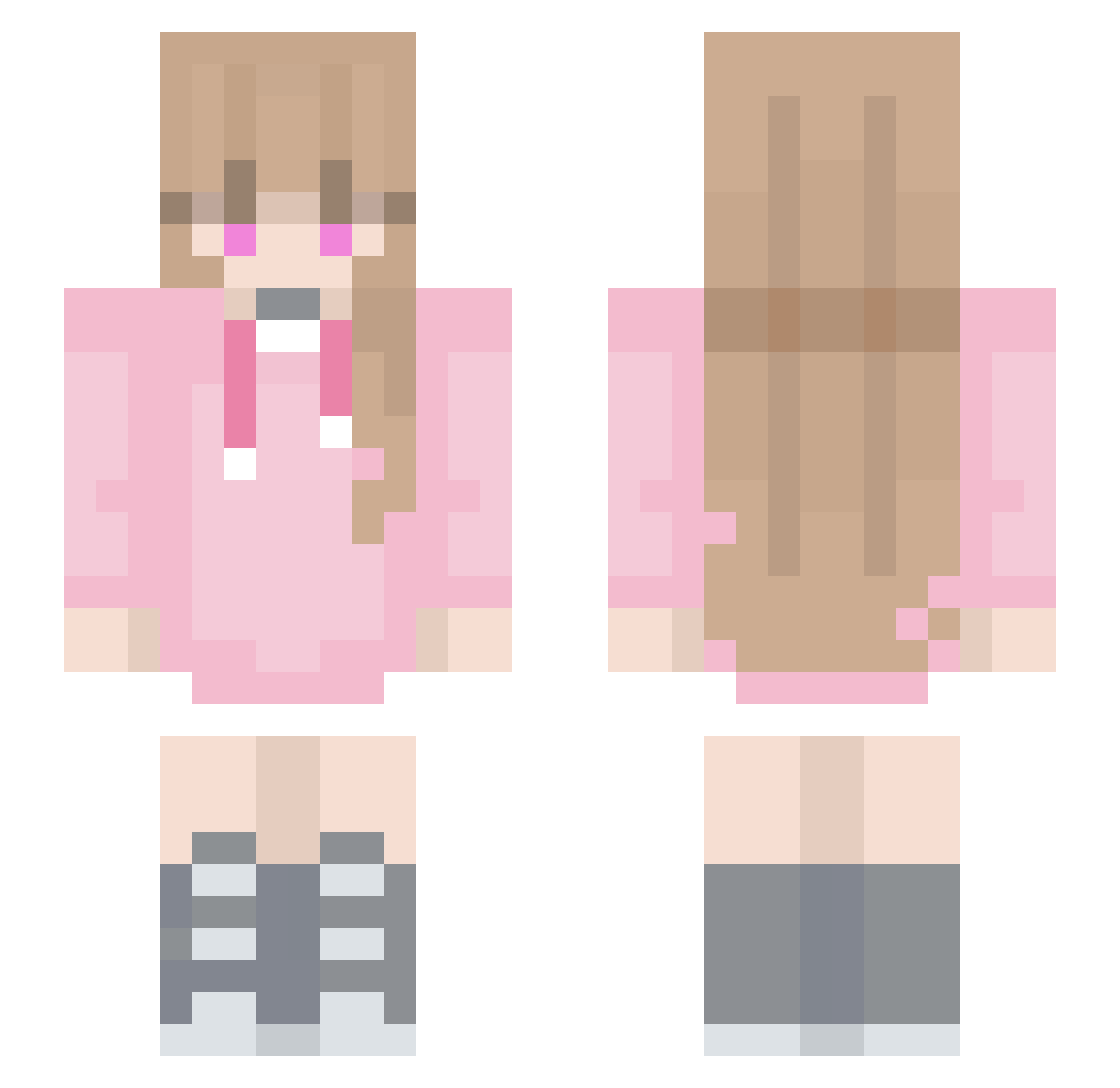 Ytzin Minecraft skin, front and back view