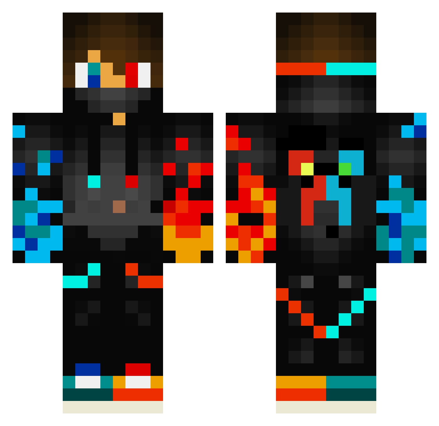 HaydenFrost1810 Minecraft skin, front and back view