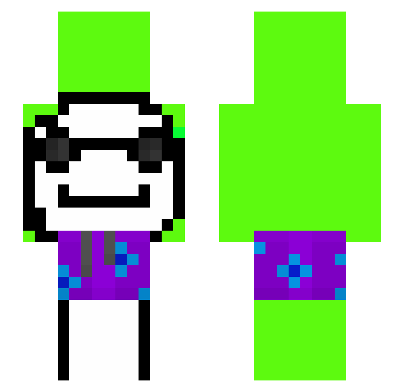 sootmybeloved Minecraft skin, front and back view