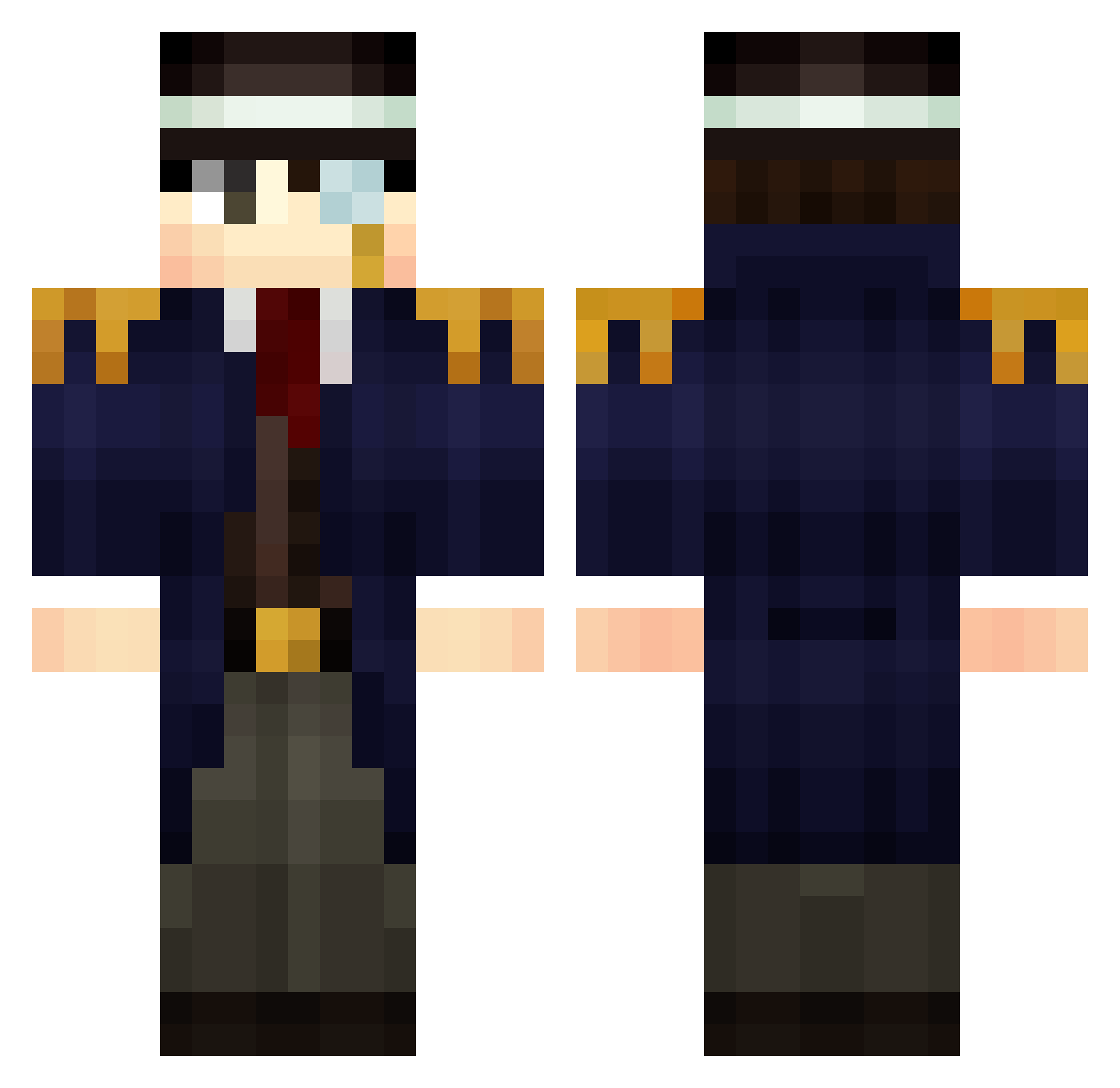 BebischGHG Minecraft skin, front and back view