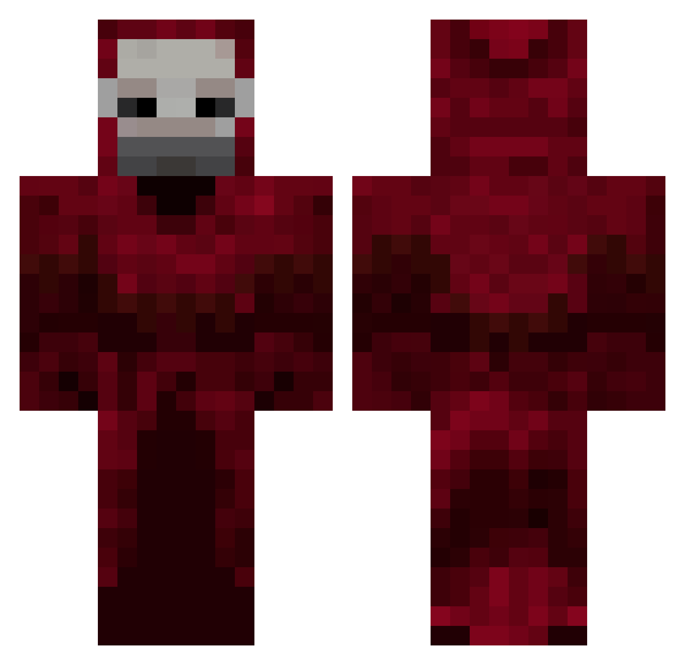 soulspacedgod Minecraft skin, front and back view