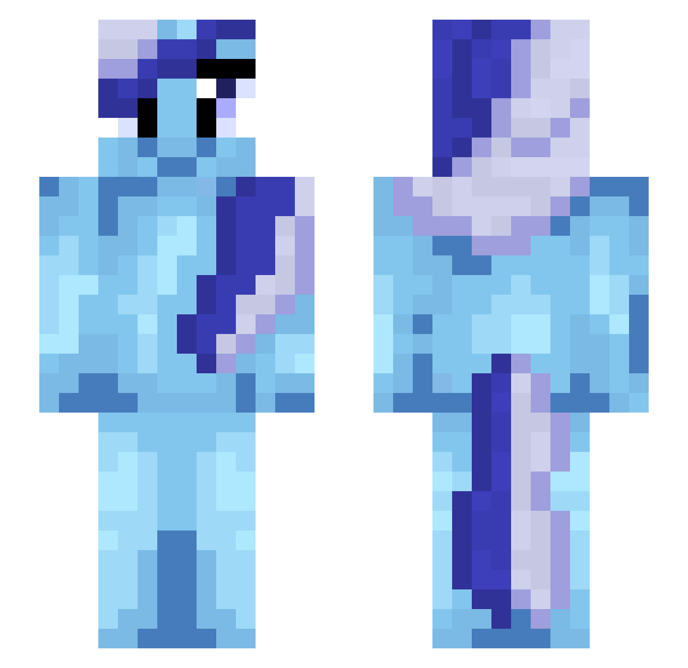 _IamBanned Minecraft skin, front and back view