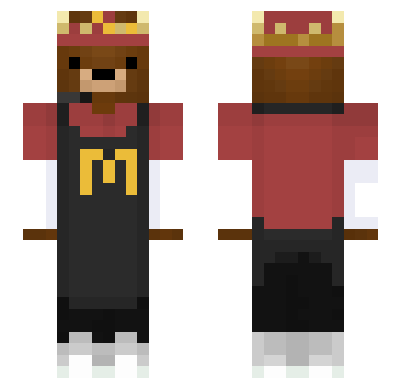Pudimzinho1 Minecraft skin, front and back view