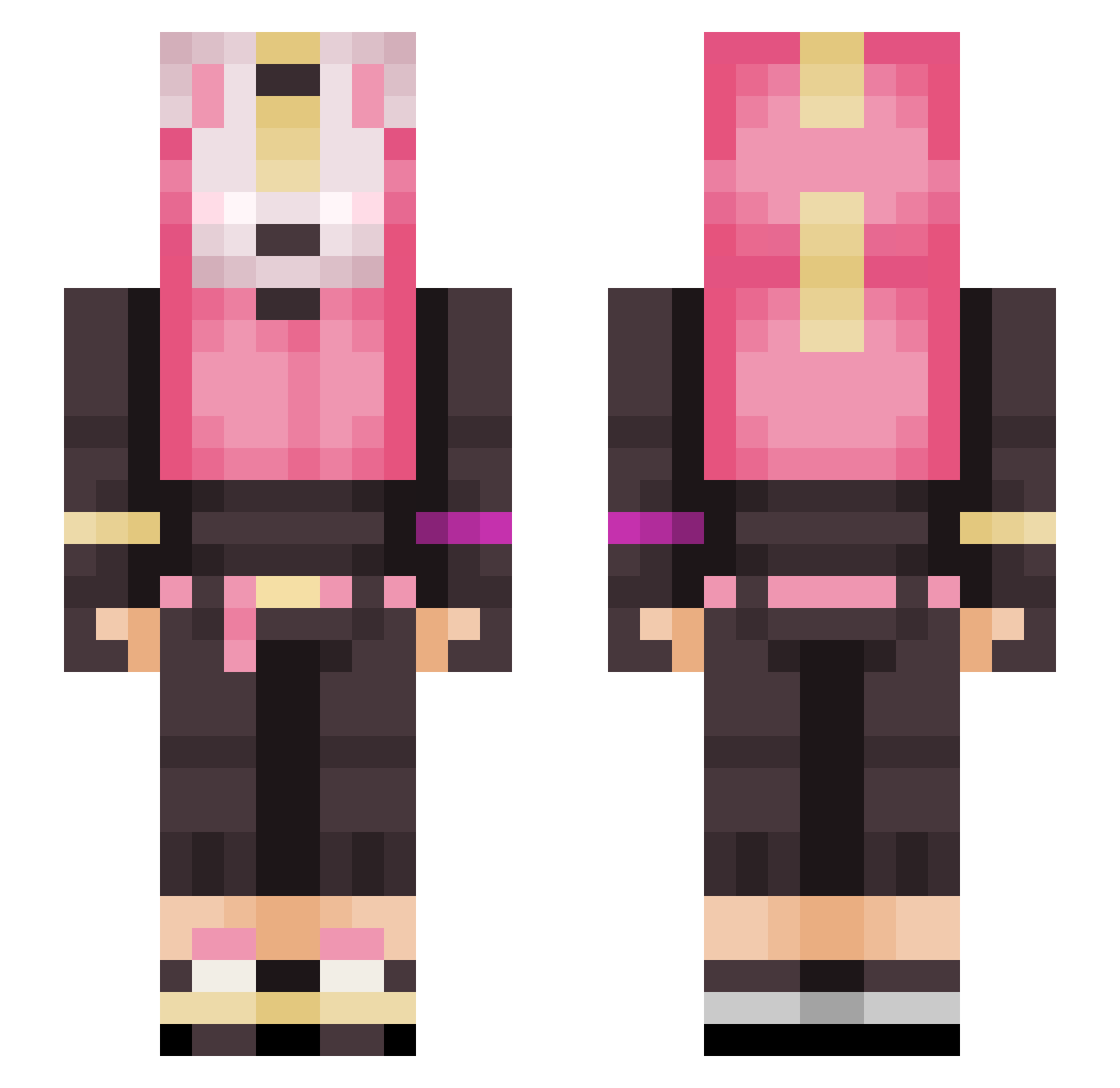 SupremeG4mer Minecraft skin, front and back view