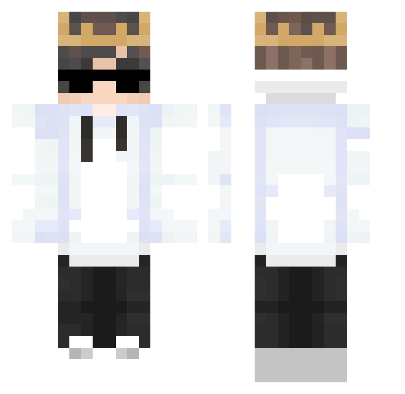MrTigger266 Minecraft skin, front and back view