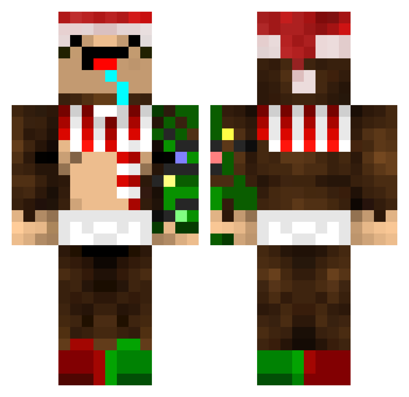 sushiluvr9367 Minecraft skin, front and back view