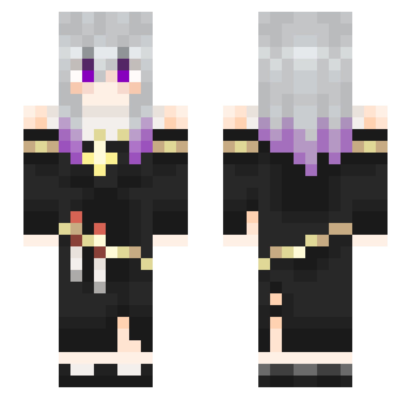 Bellanos1221 Minecraft skin, front and back view