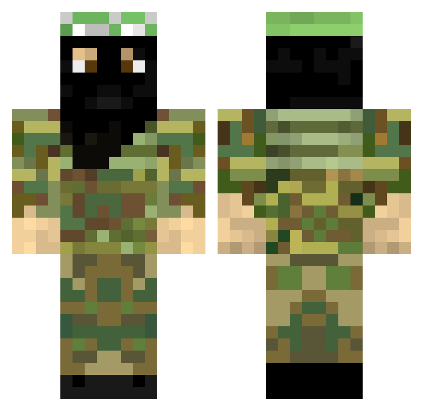 KoKean Minecraft skin, front and back view