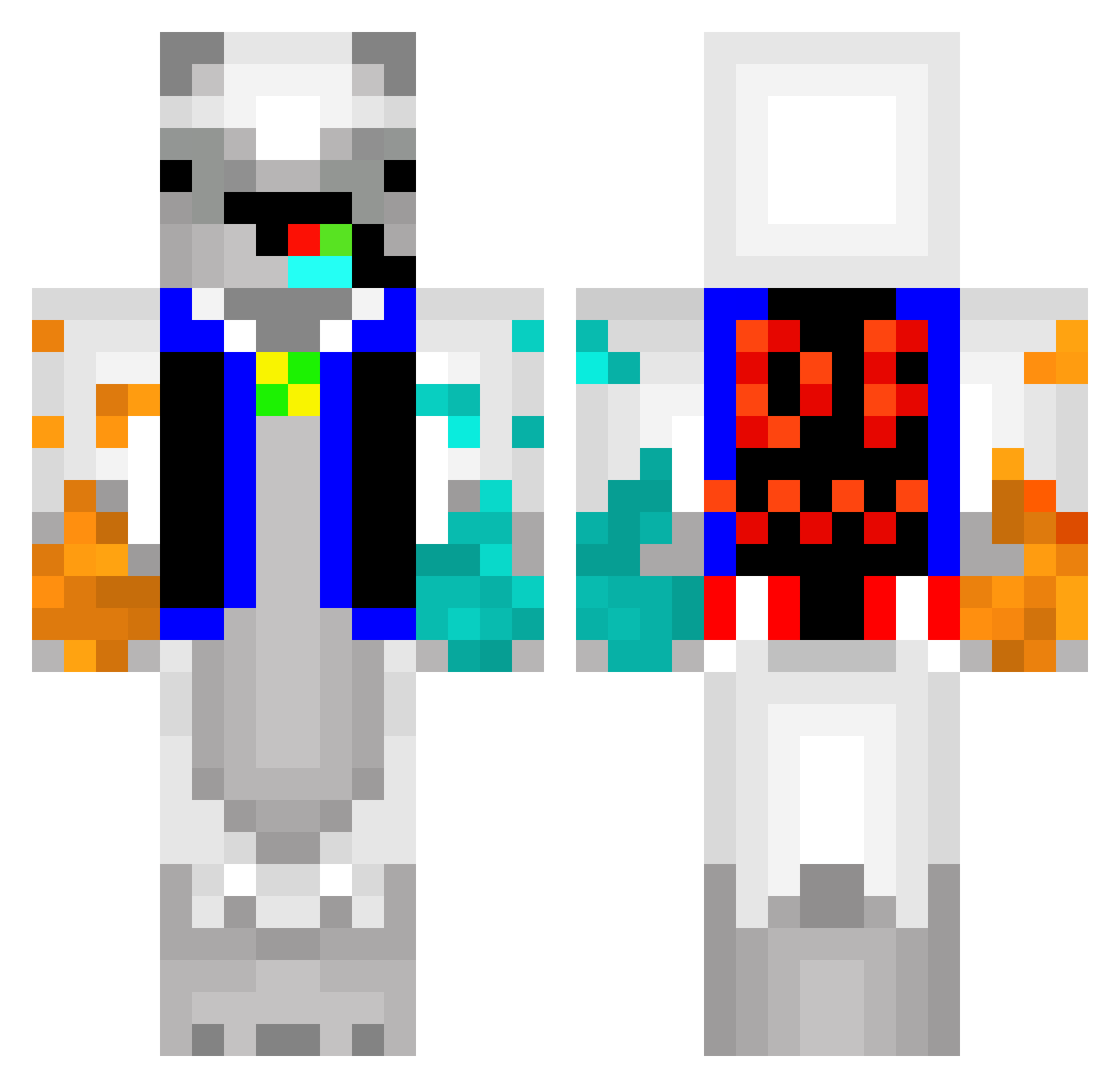 Dr_PerroMiado Minecraft skin, front and back view