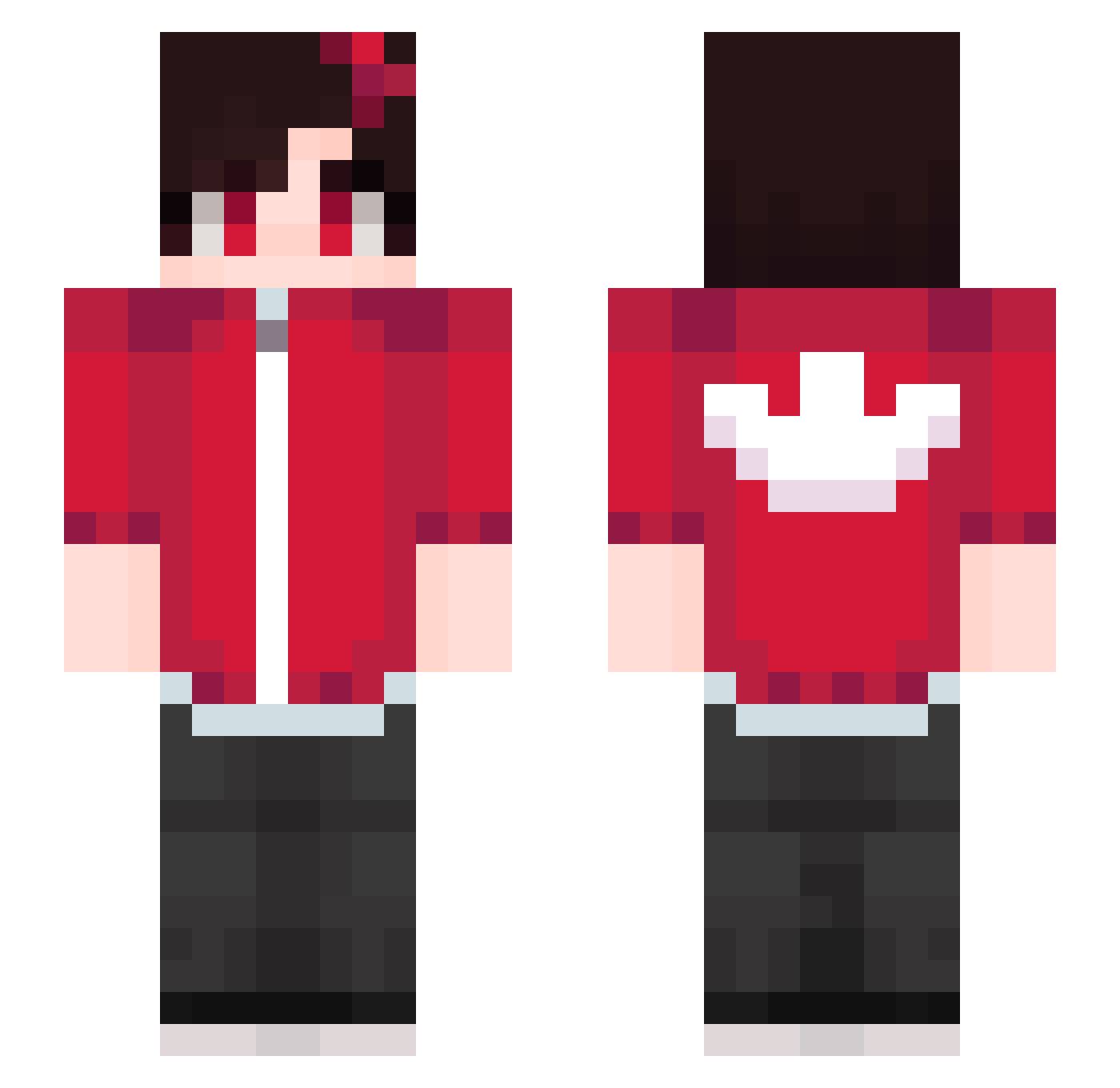sihu083 Minecraft skin, front and back view