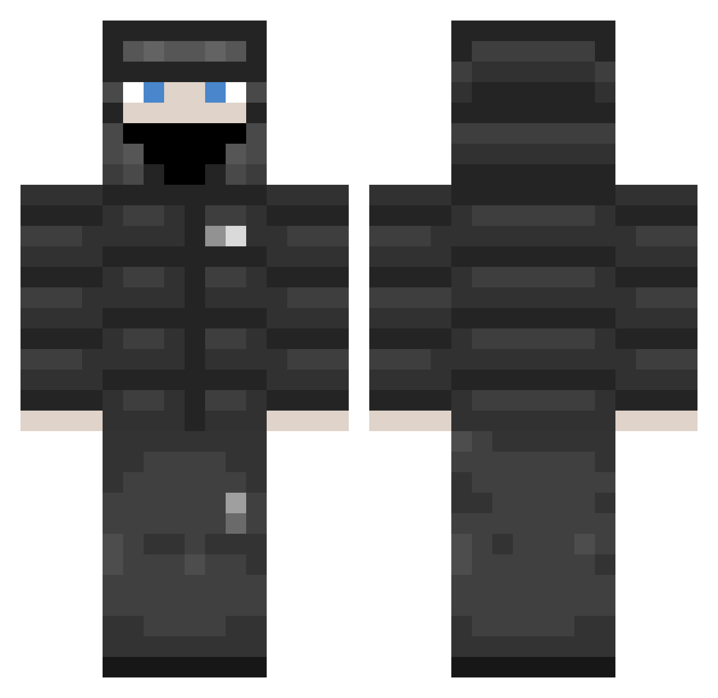 goobar Minecraft skin, front and back view