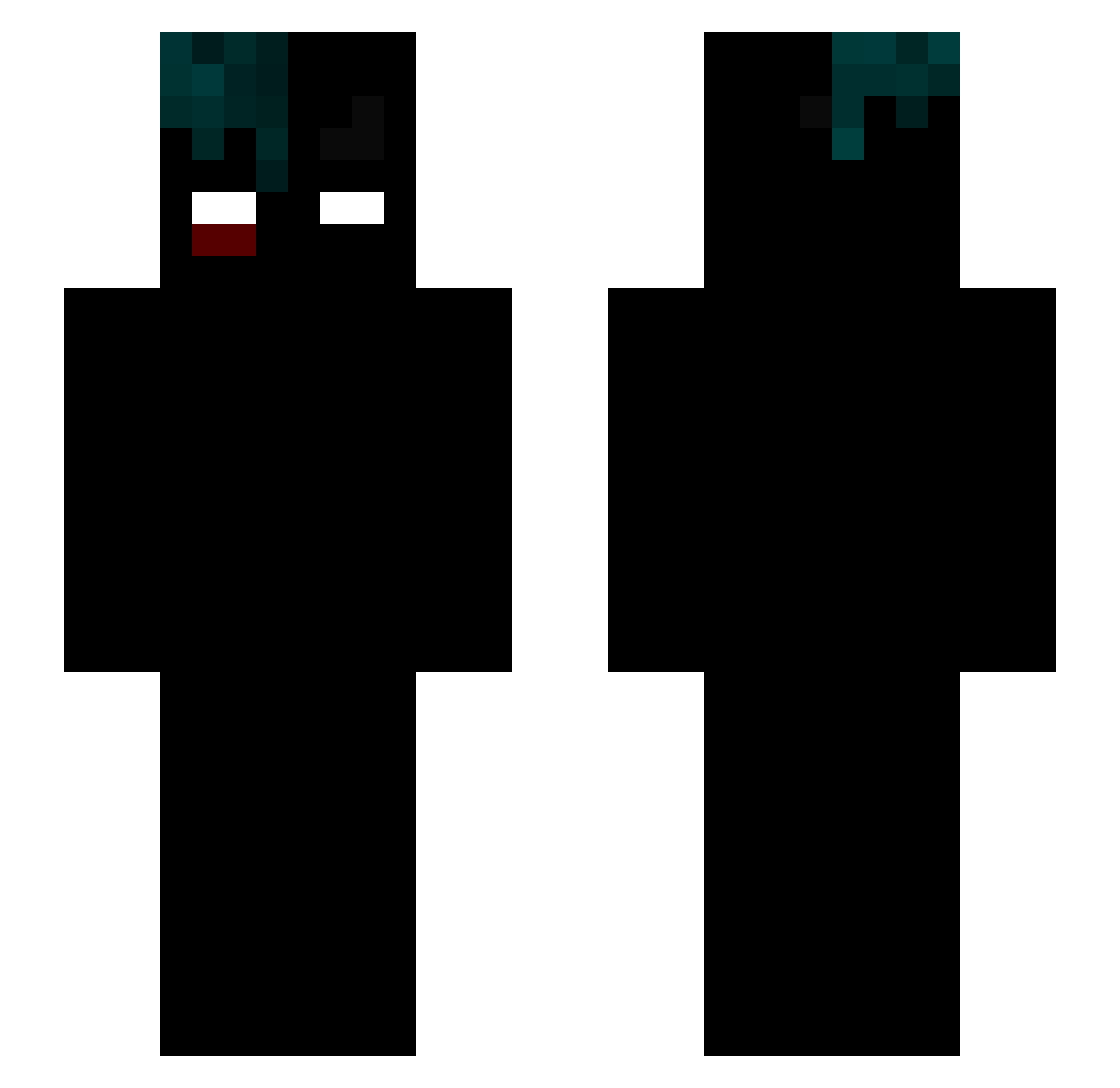 prw Minecraft skin, front and back view