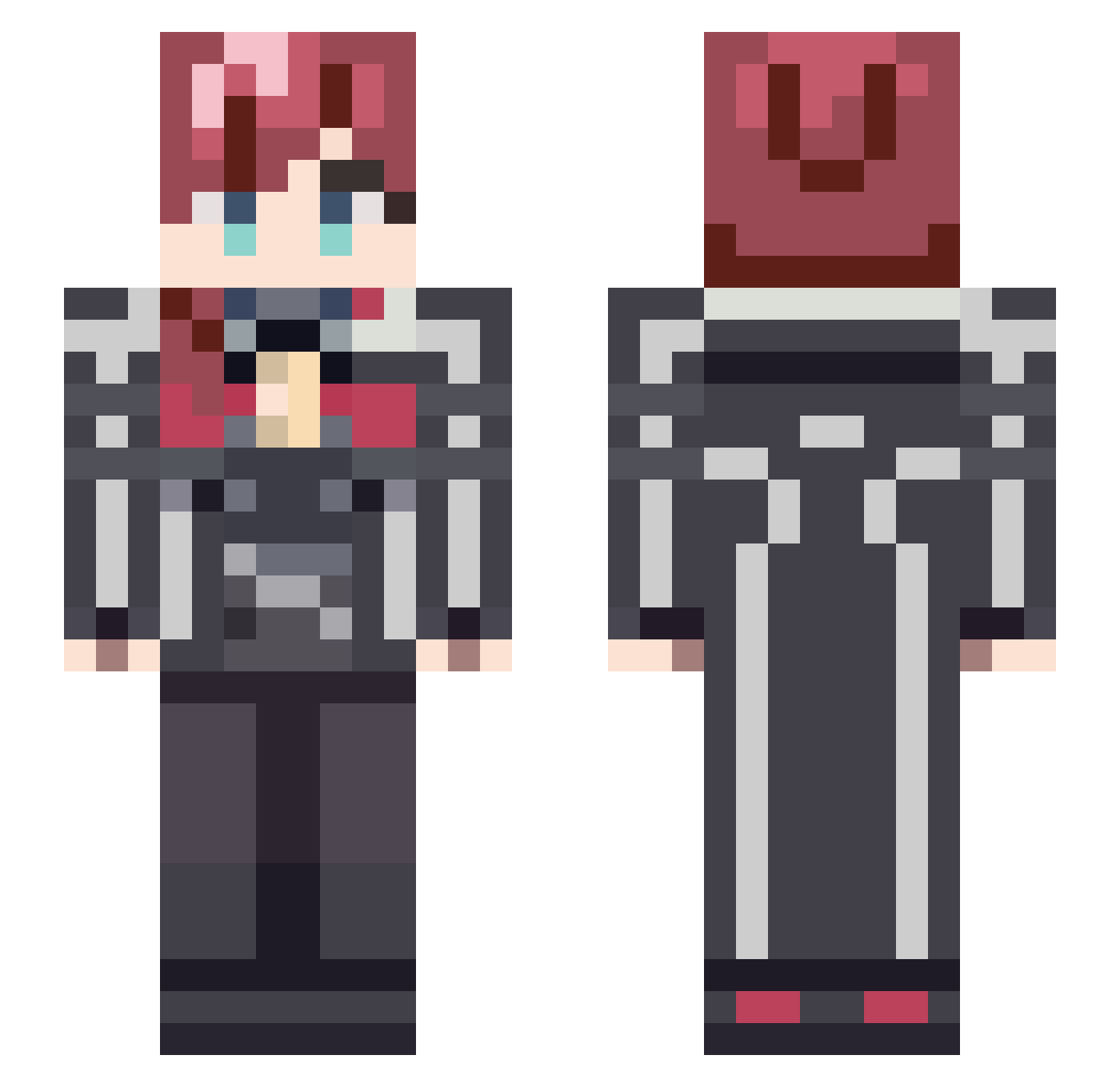 iitemii Minecraft skin, front and back view