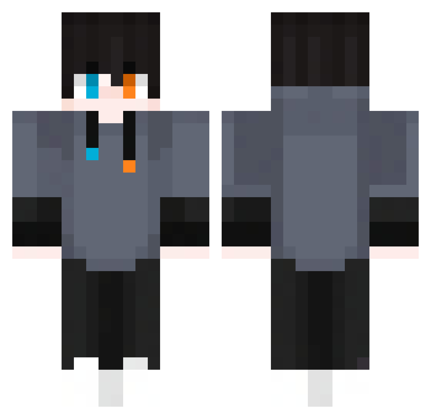 LeonStark0 Minecraft skin, front and back view