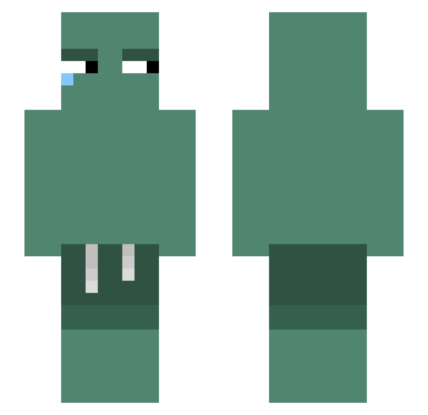 HELPASIAN Minecraft skin, front and back view