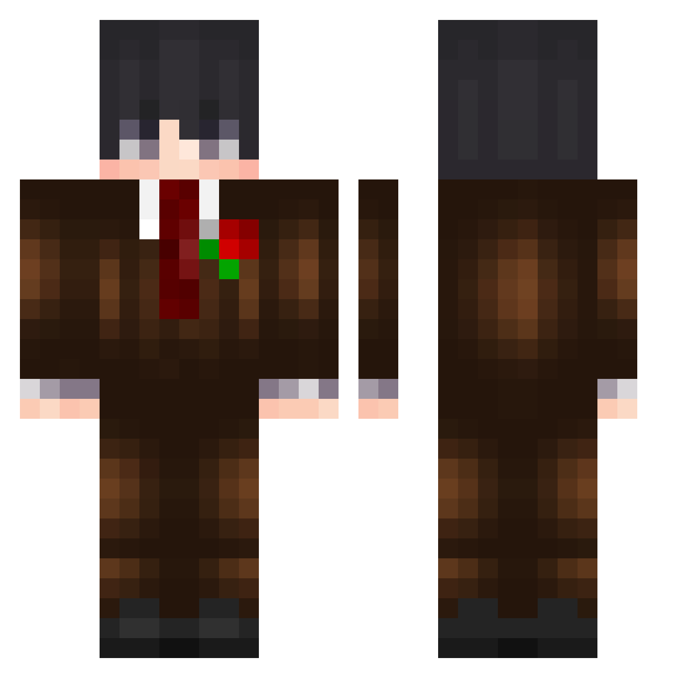 Dadas252 Minecraft skin, front and back view