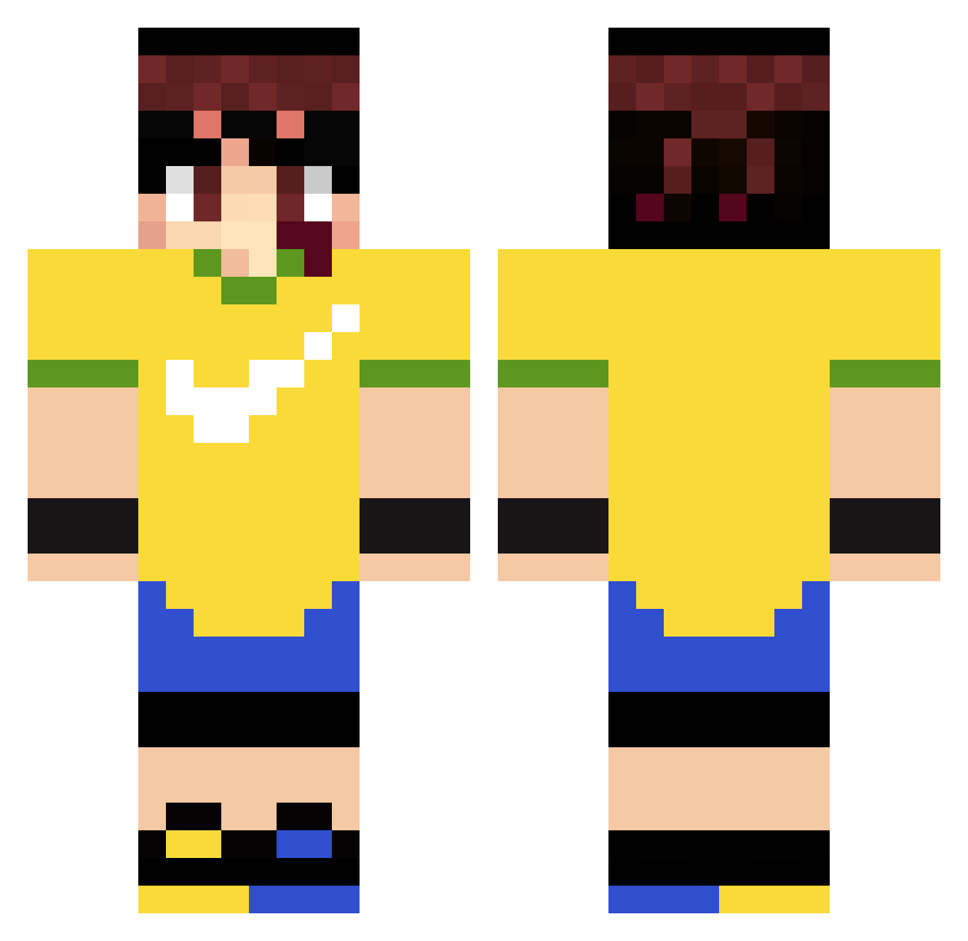 vitinznxl Minecraft skin, front and back view