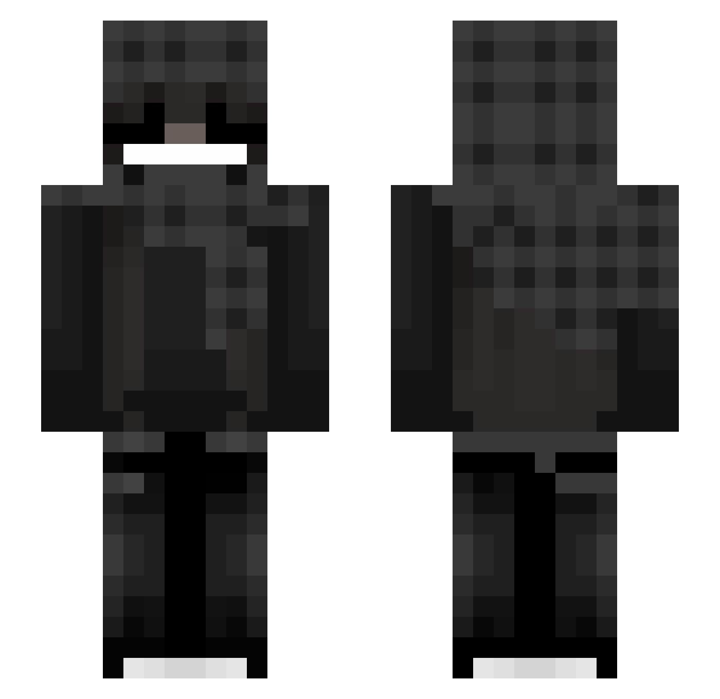 Lelo81 Minecraft skin, front and back view