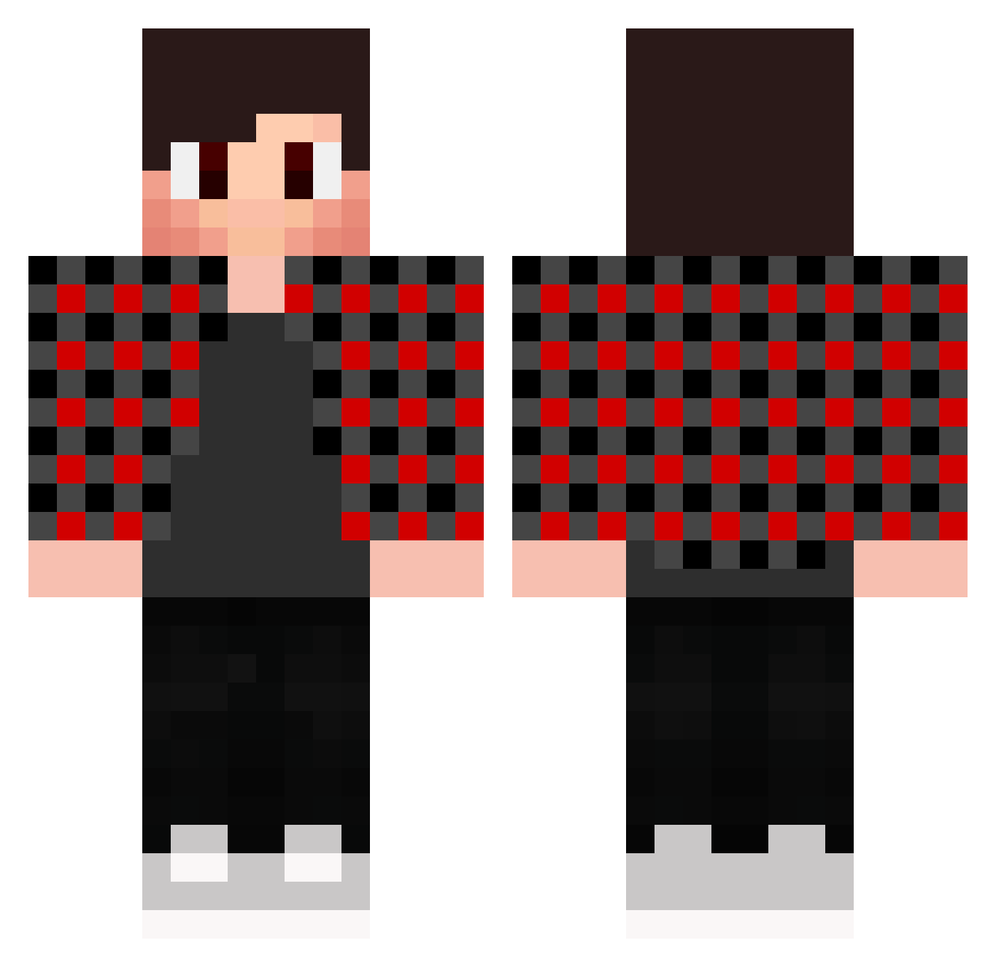 Pollux1918 Minecraft skin, front and back view