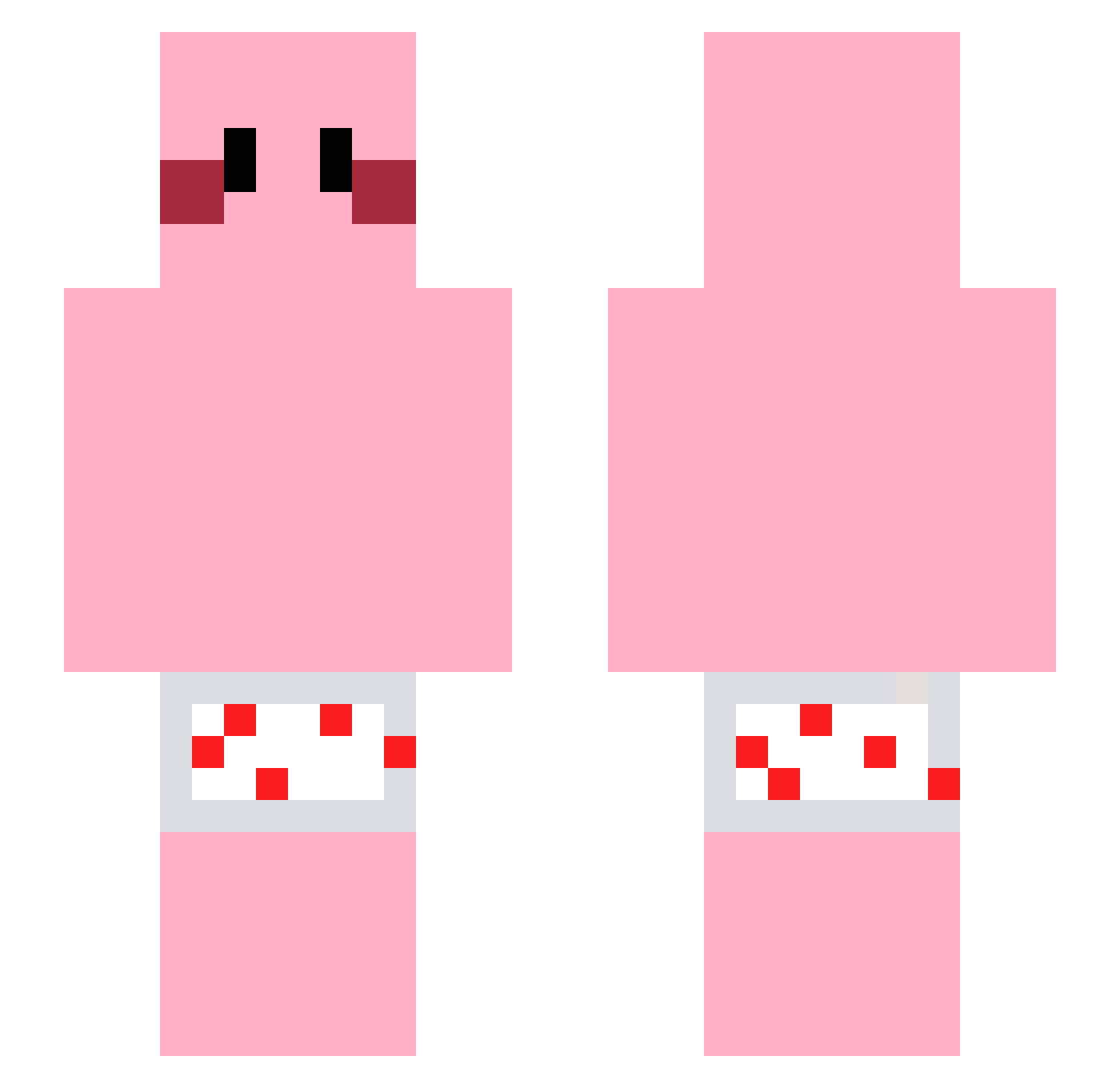 SmiskiLoverr Minecraft skin, front and back view