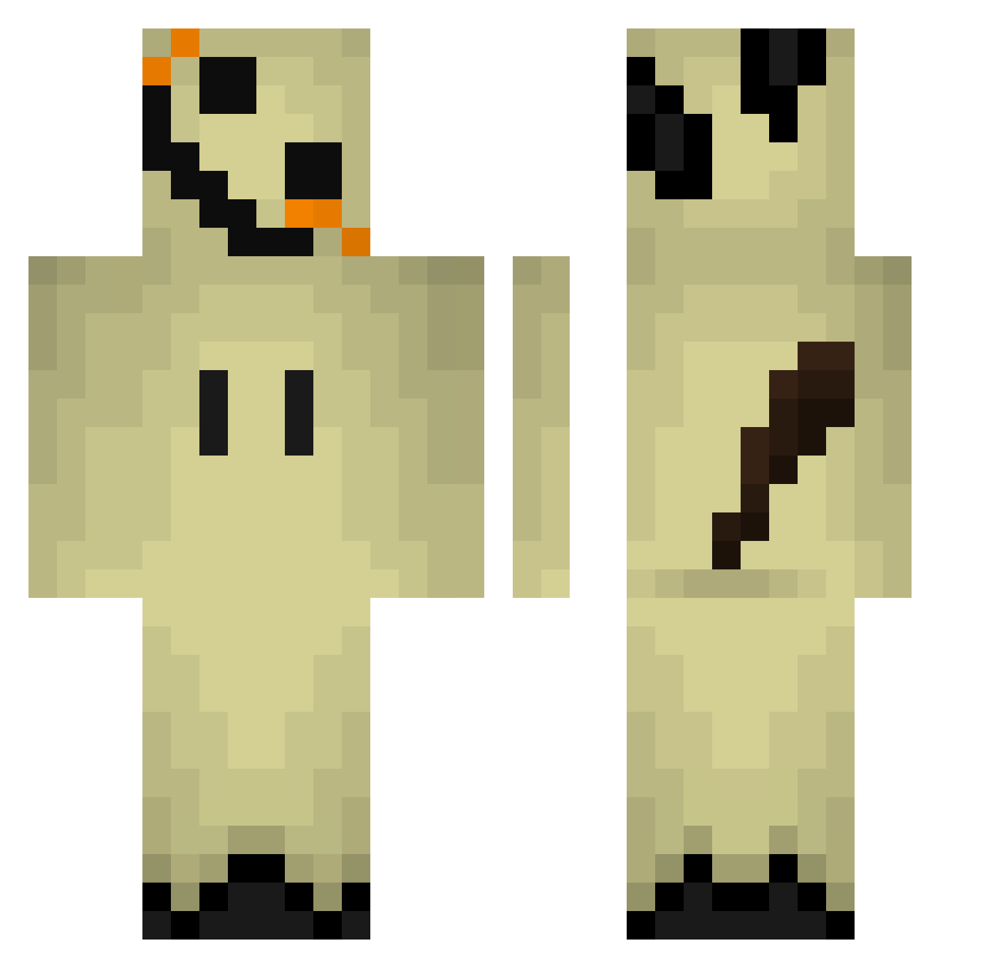 Kikolek Minecraft skin, front and back view