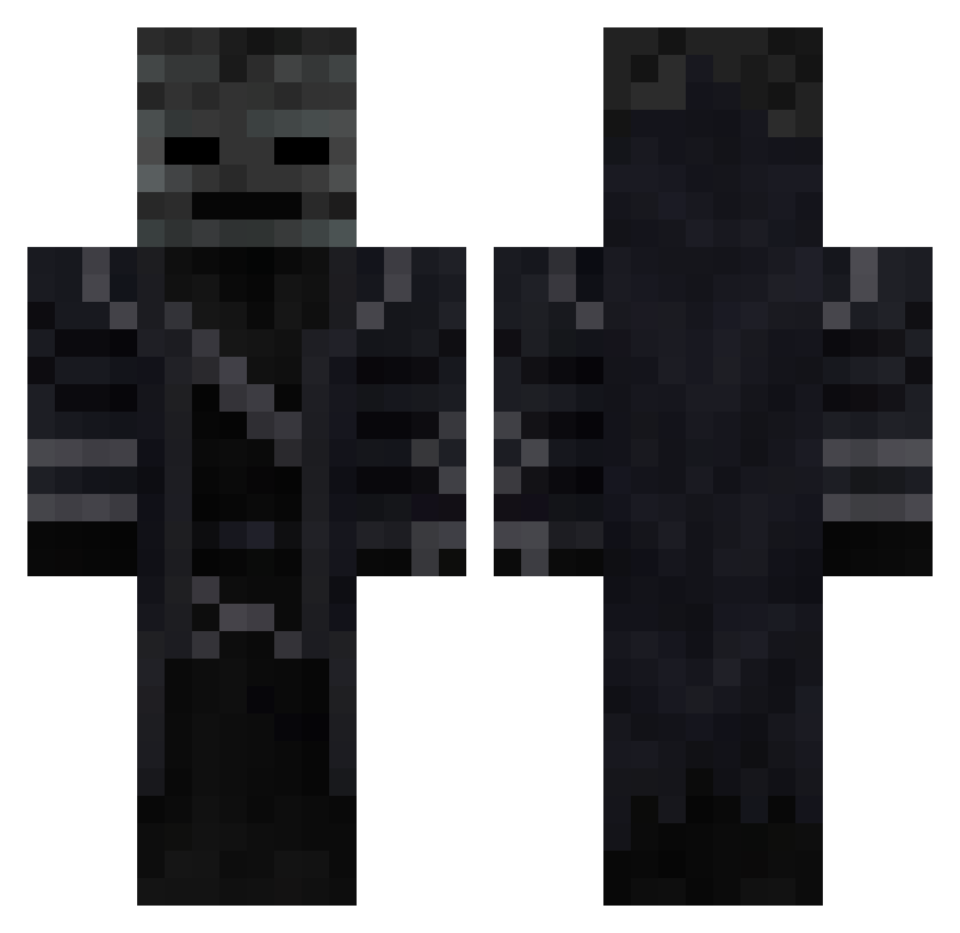 PantersGamer Minecraft skin, front and back view