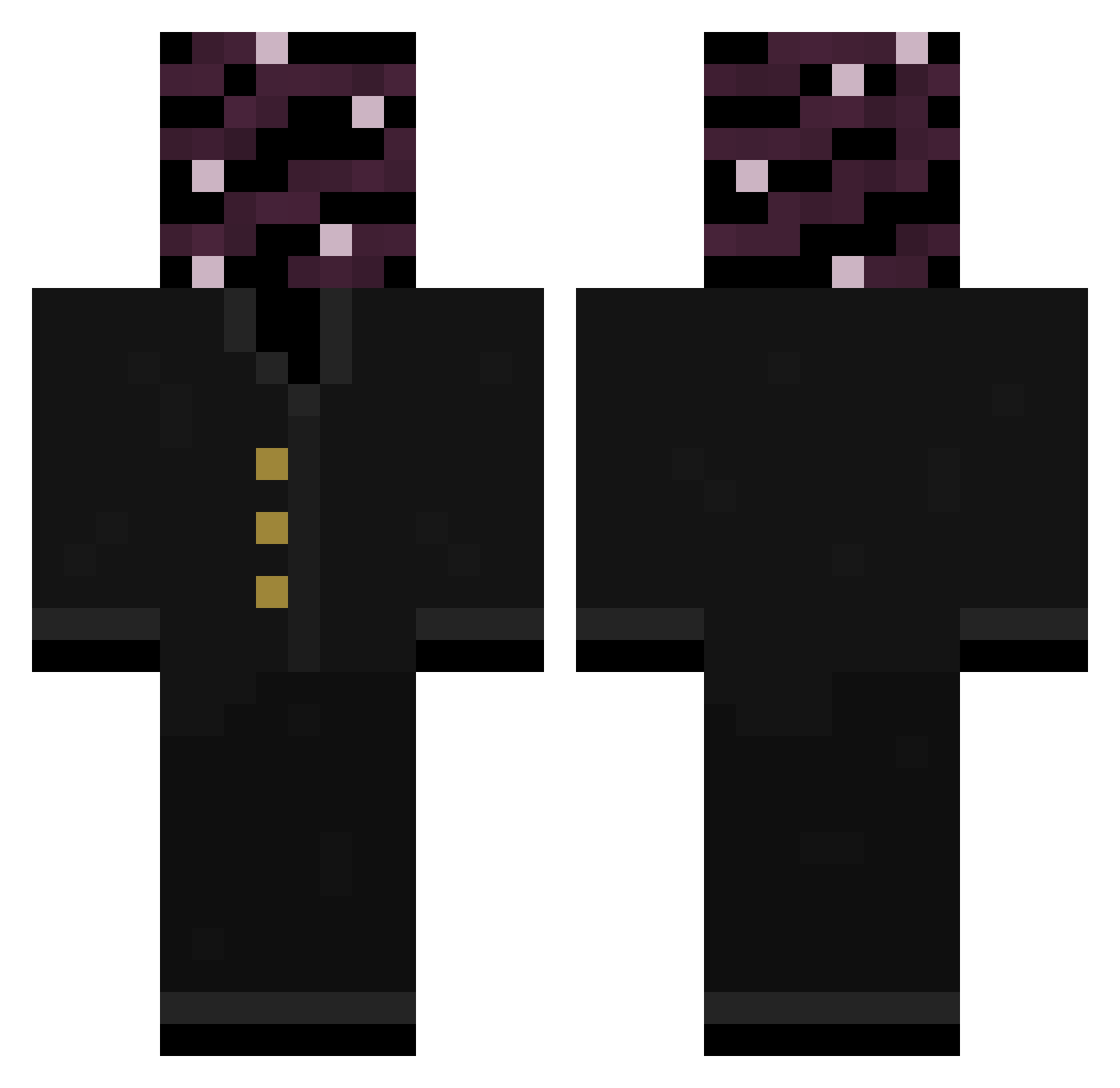 EnhanceMC Minecraft skin, front and back view