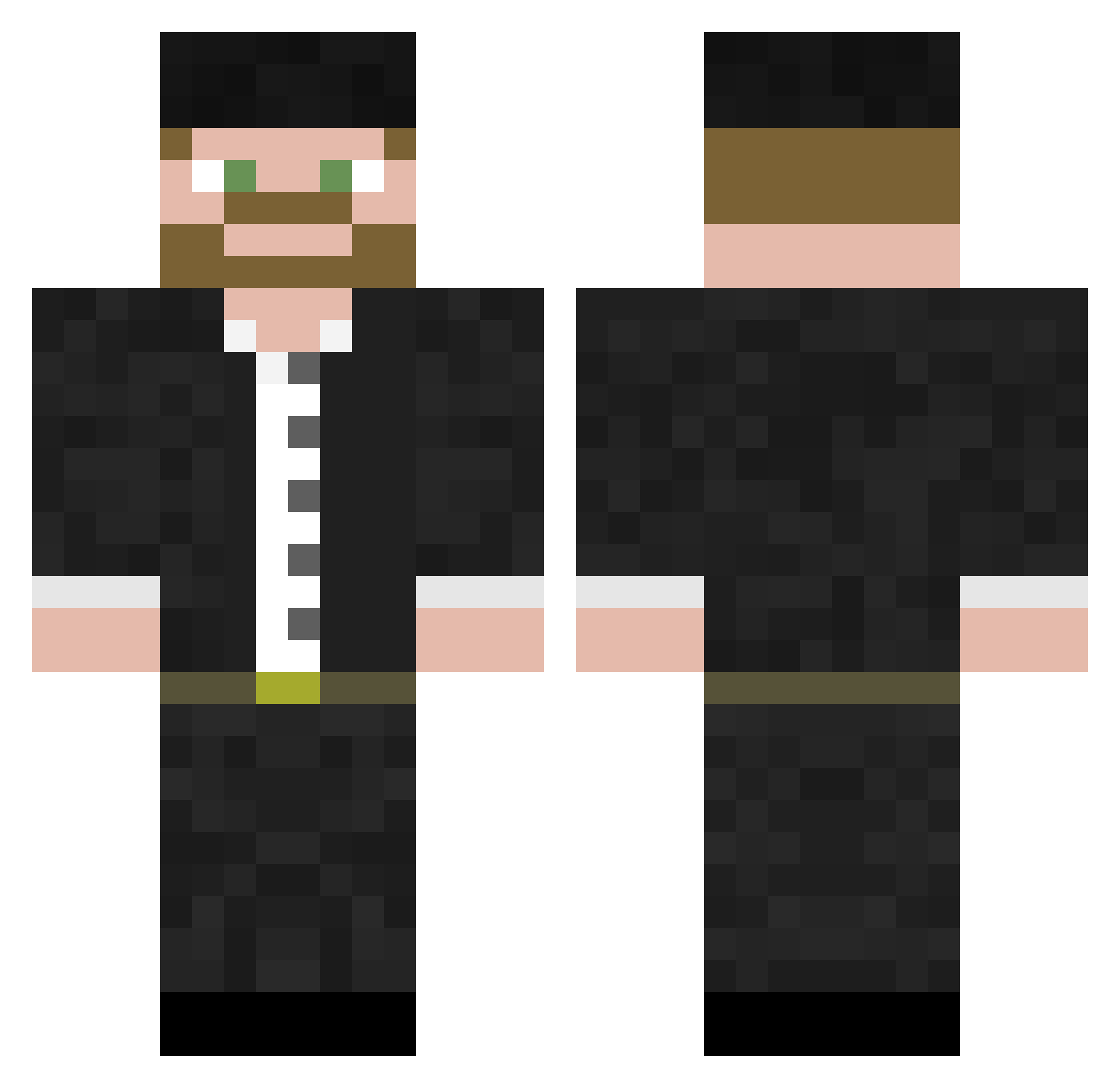 JoshBoshGames Minecraft skin, front and back view