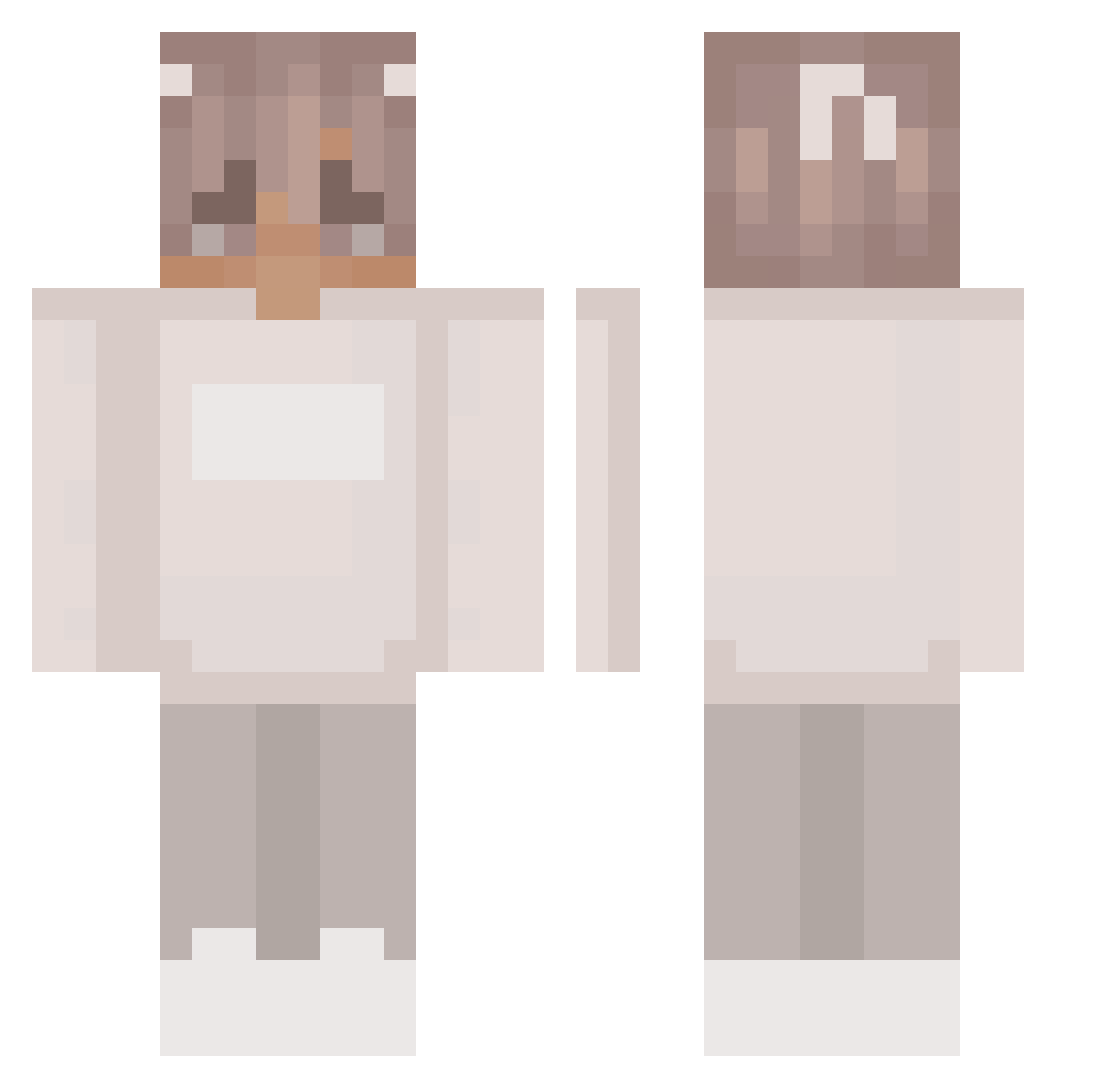 sennaii_ Minecraft skin, front and back view