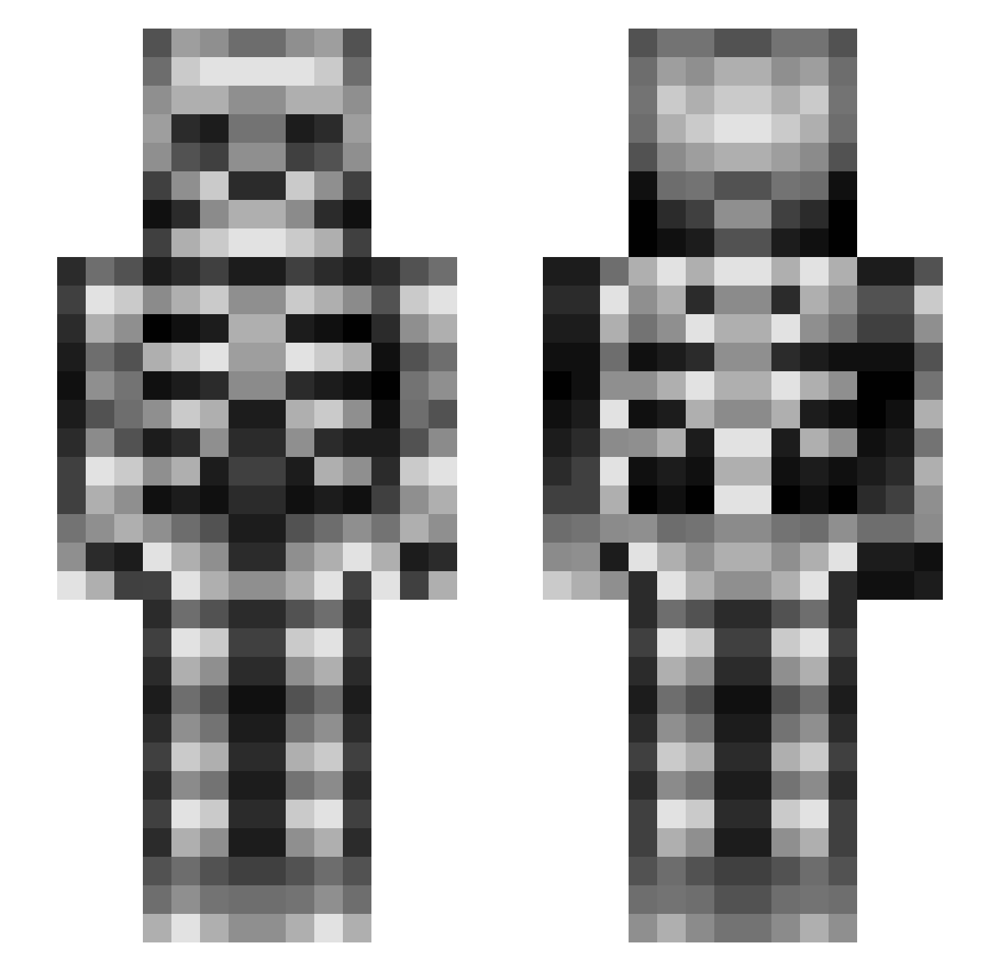 fannyrazor Minecraft skin, front and back view