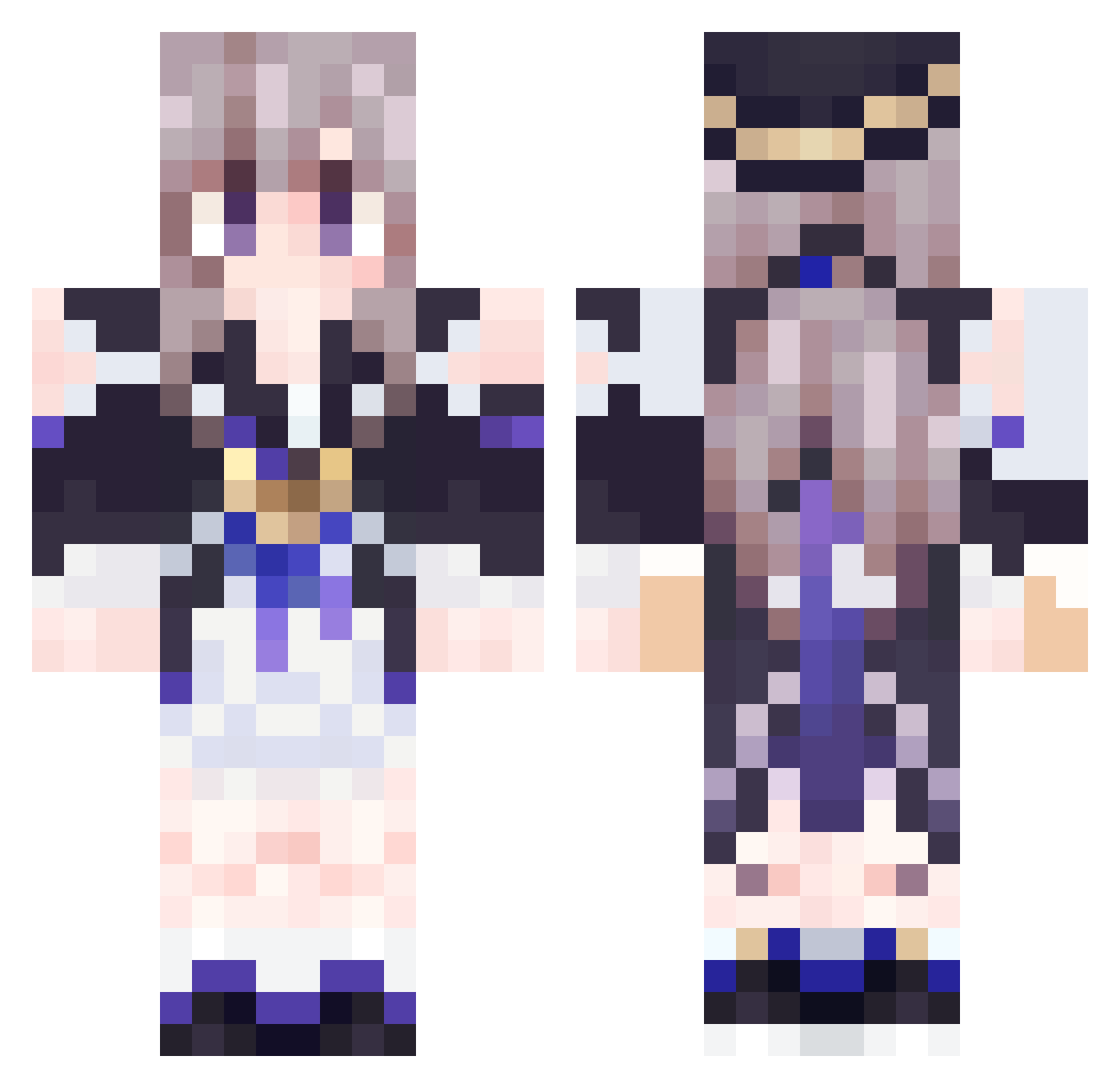 sjdg Minecraft skin, front and back view