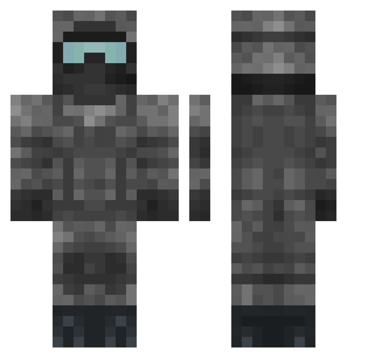 CesaritoXD5 Minecraft skin, front and back view