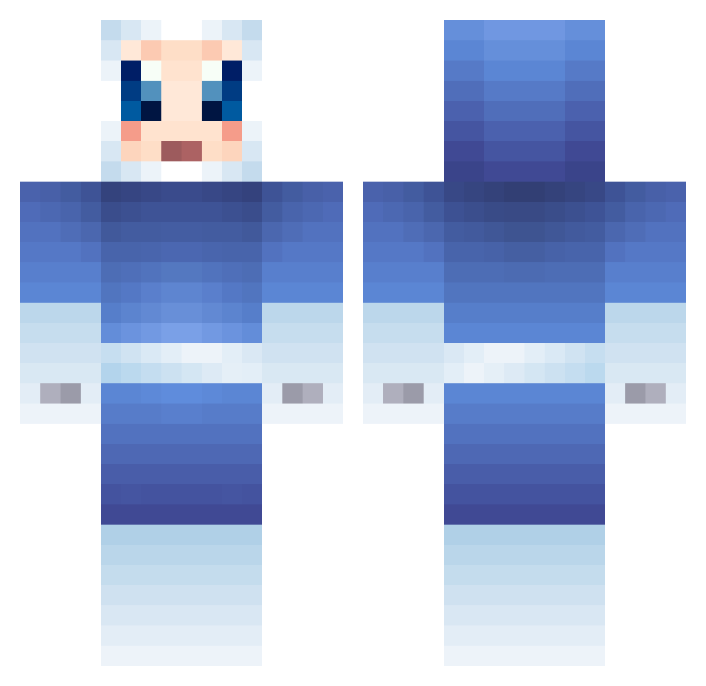 Callow Minecraft skin, front and back view