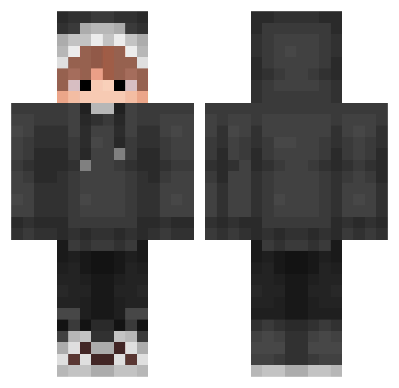 BlackSharkMC Minecraft skin, front and back view