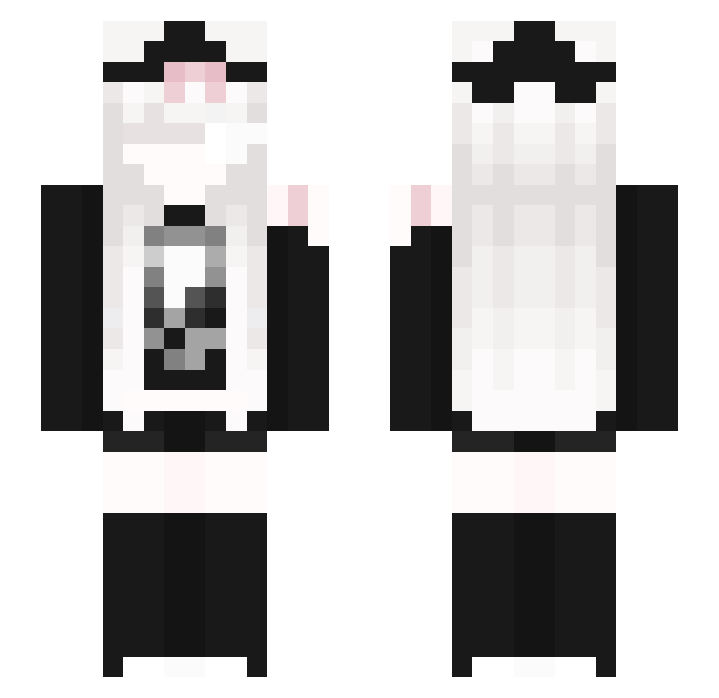 Sugarslushie Minecraft skin, front and back view