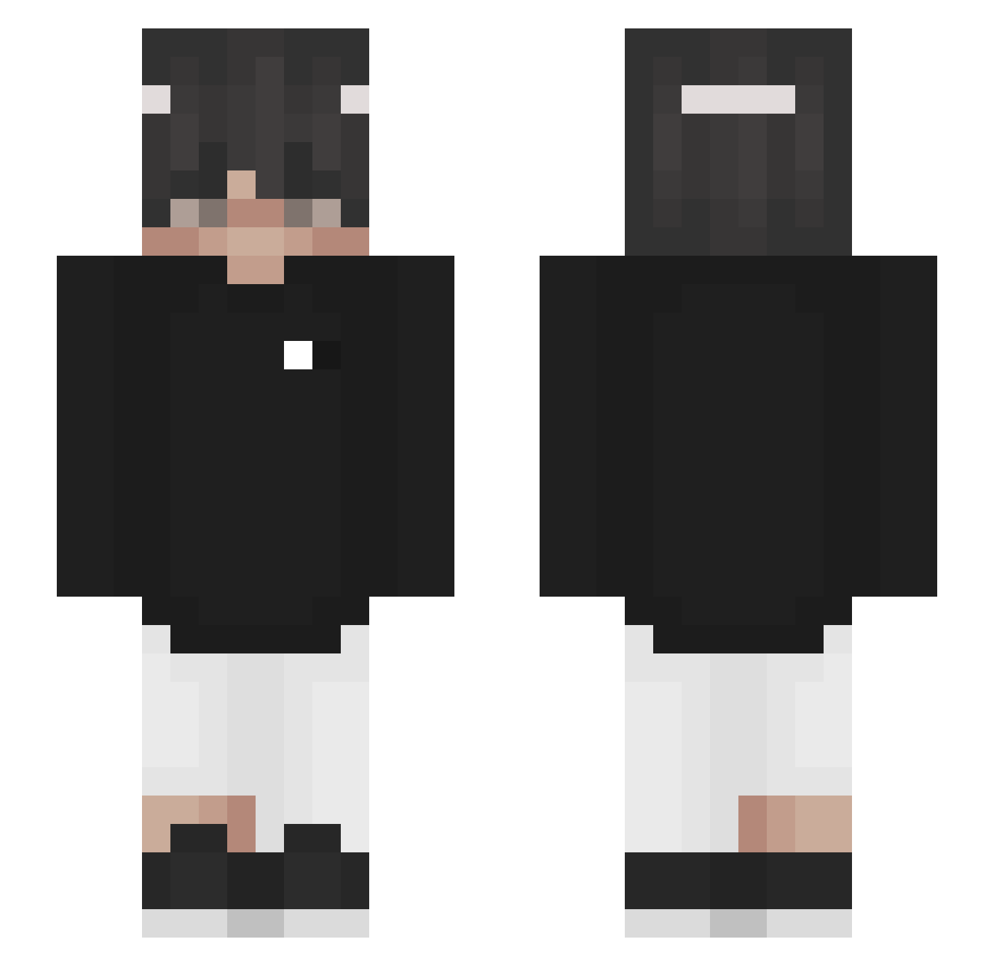 samUbos Minecraft skin, front and back view
