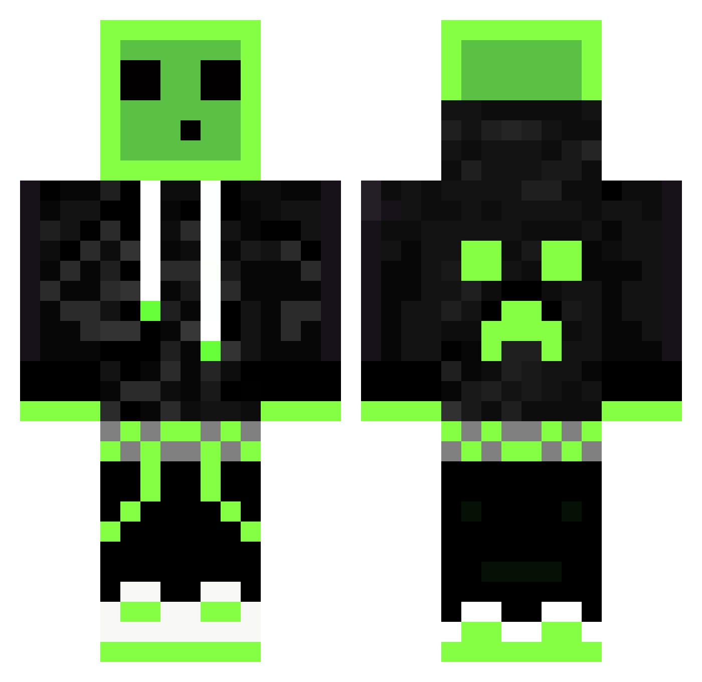 Rtka57 Minecraft skin, front and back view